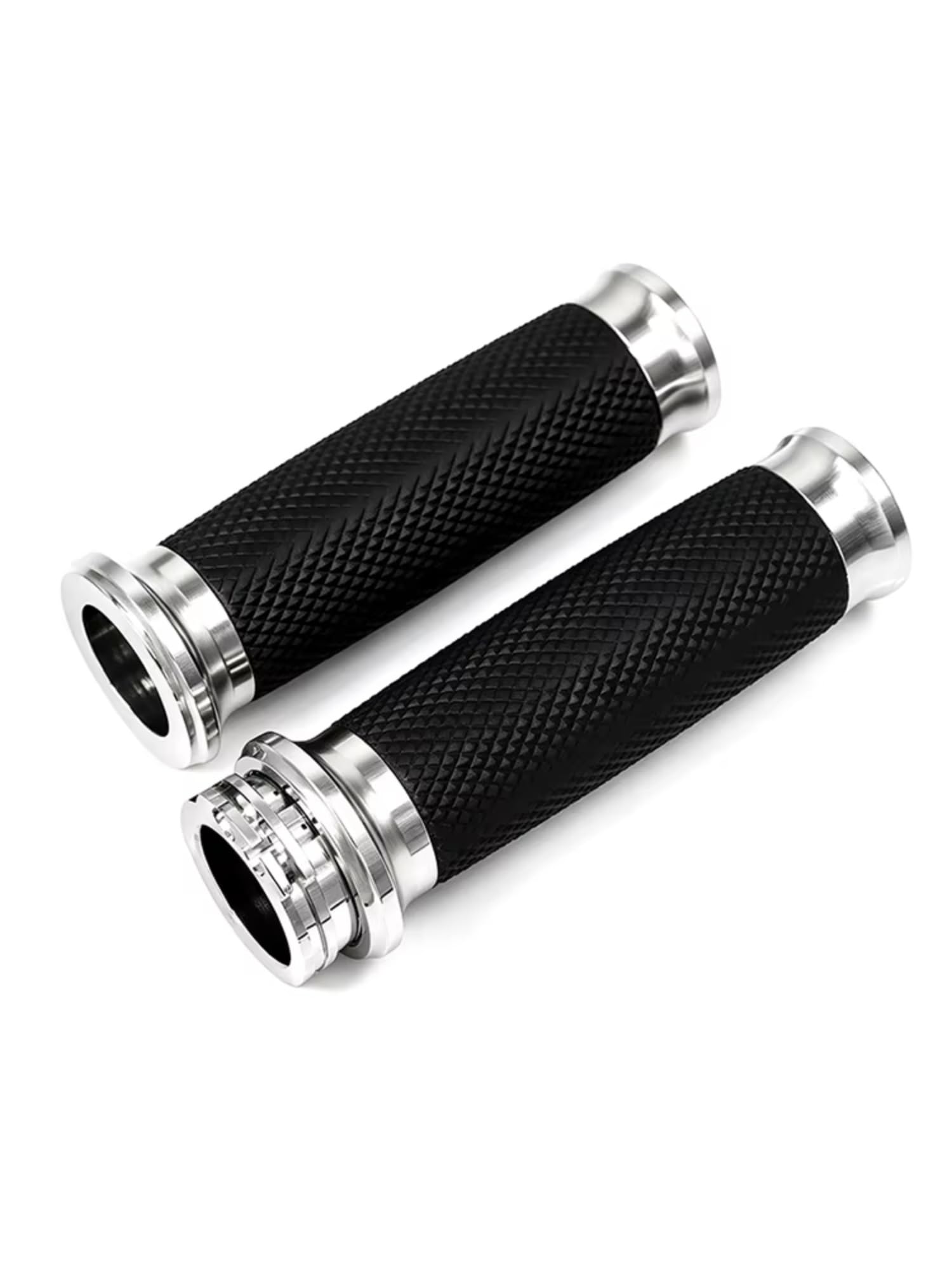Funda Agarre Motocicleta Mangas Antivibración Para Touring 1996-2007 Fundas manillar motocicleta | Cubierta de agarre para manillar de motocicleta, mangas antivibración, 1 pulgada, 25mm(Silver)