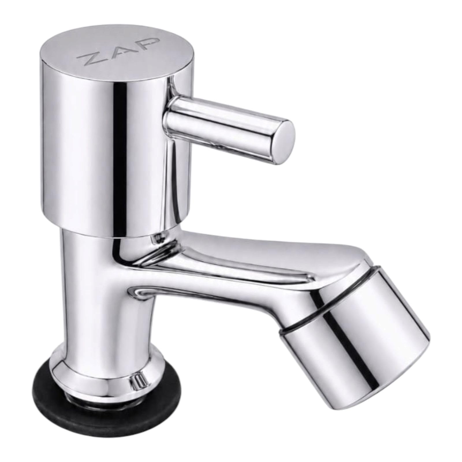 ZAP Mini Terrim Pillar Cock | Brass Body with Chrome Finish | Quarter Turn Tap for Hot or Cold Water | Suitable for Bathroom Washbasin, Sink & Kitchen | Deck Mount Installation-image-14