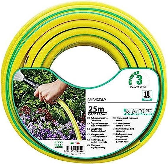 Mimosa Garden Hose 1/2" X 50 Meter Hose For Multi Purpose Uses Made In Italy