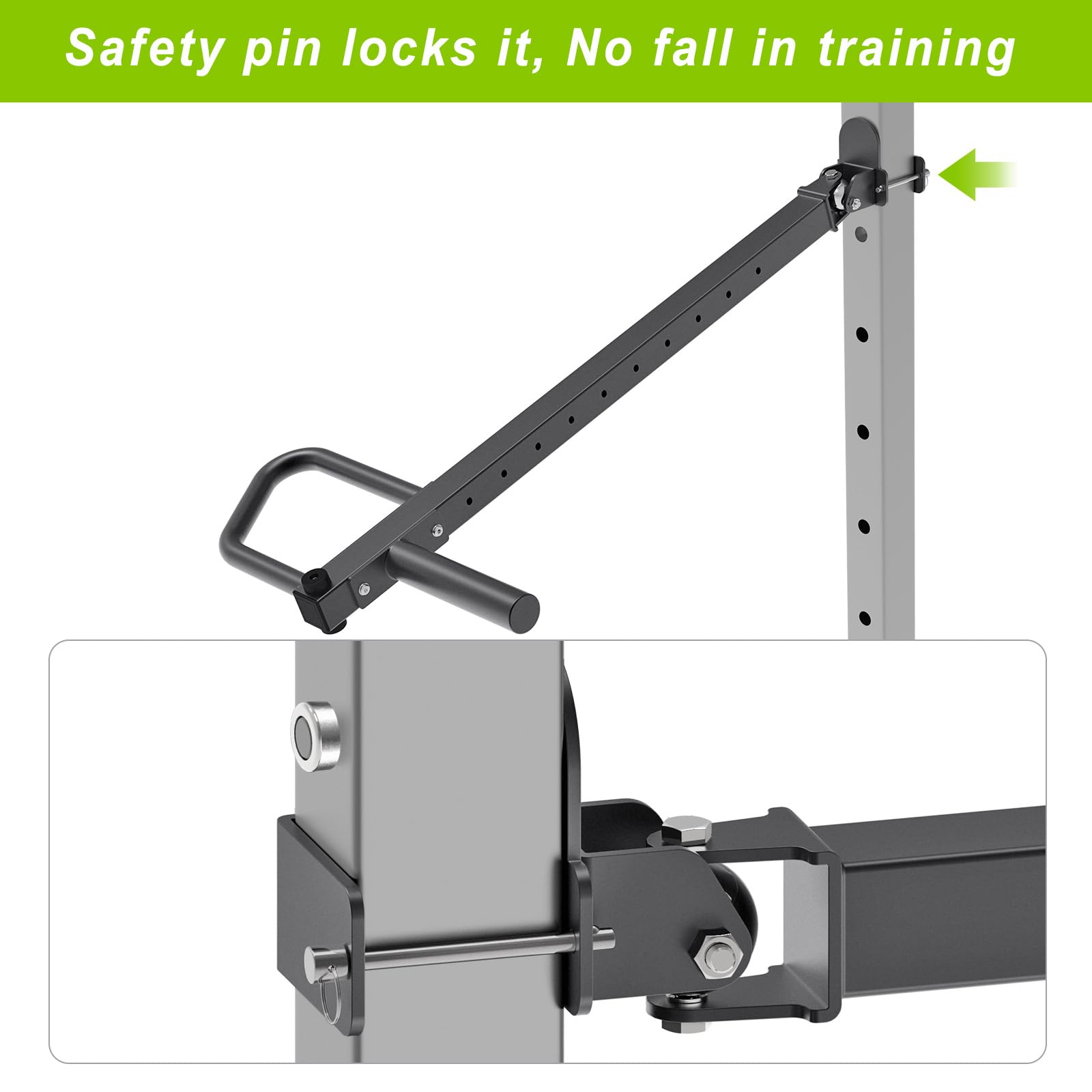 SELEWARE Brazo Ajustable Pesado, Adecuado para Marco de Potencia de 3" x 3" con Agujeros de 5/8" o 1"