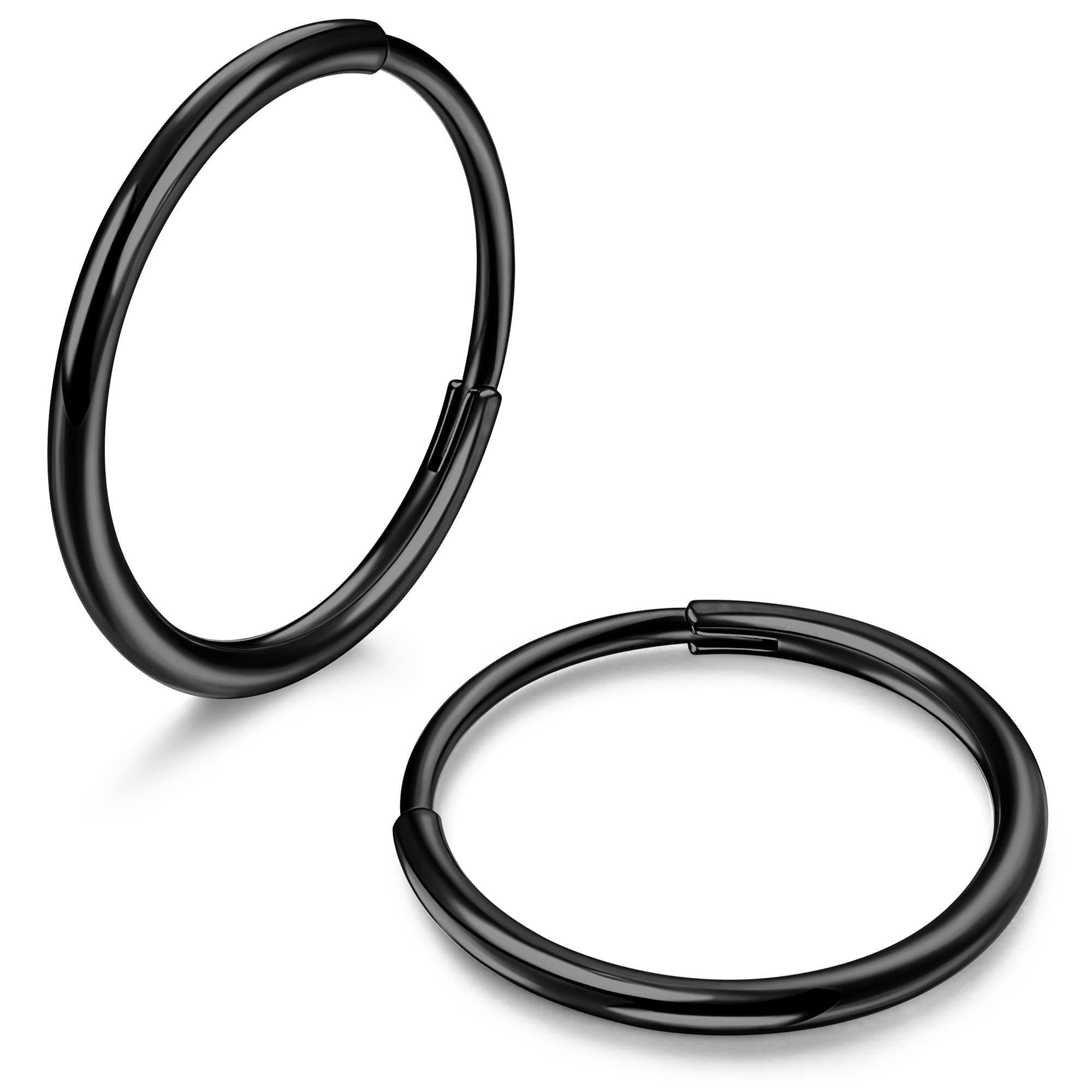 MILACOLATO G23 Pendientes de Aro Titanio Para Mujeres Hombres Adolescentes Grado de Implante Hipoalergénicos Ligeros Pendientes de Aro Pequeños