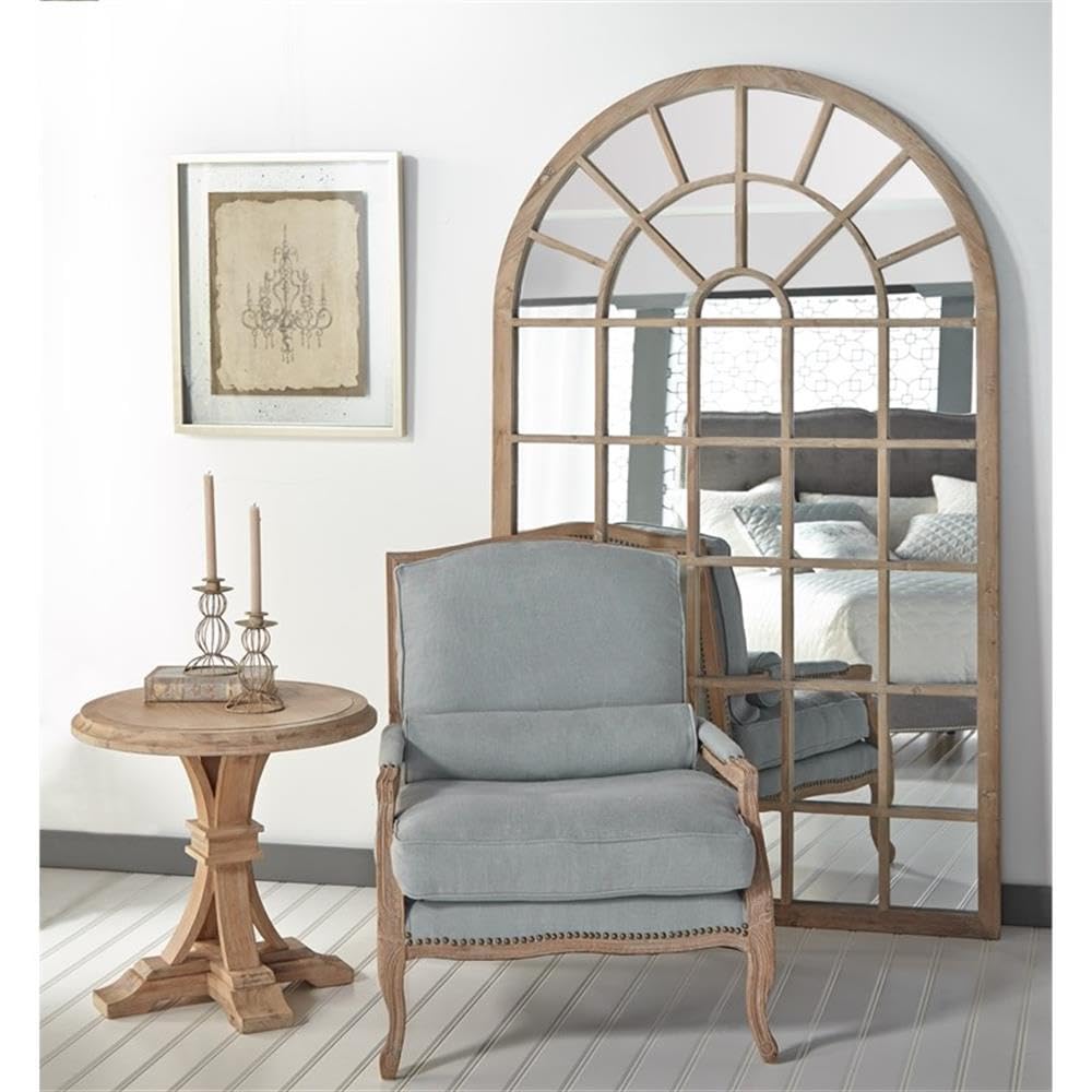 Orient Express Furniture Essentials for Living Bella Antique Venetian Wood Mirror in Smoke Gray