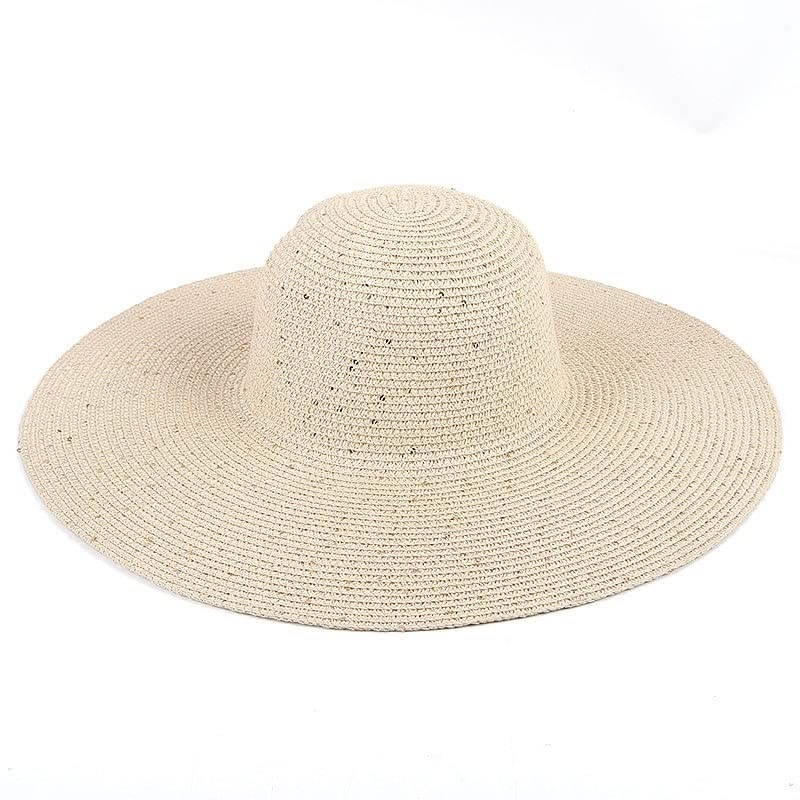Cappello Parasole Cappello di Paglia Estivo Pieghevole for Donna Cappello da Spiaggia Largo Bordo Sole (Color : 19)