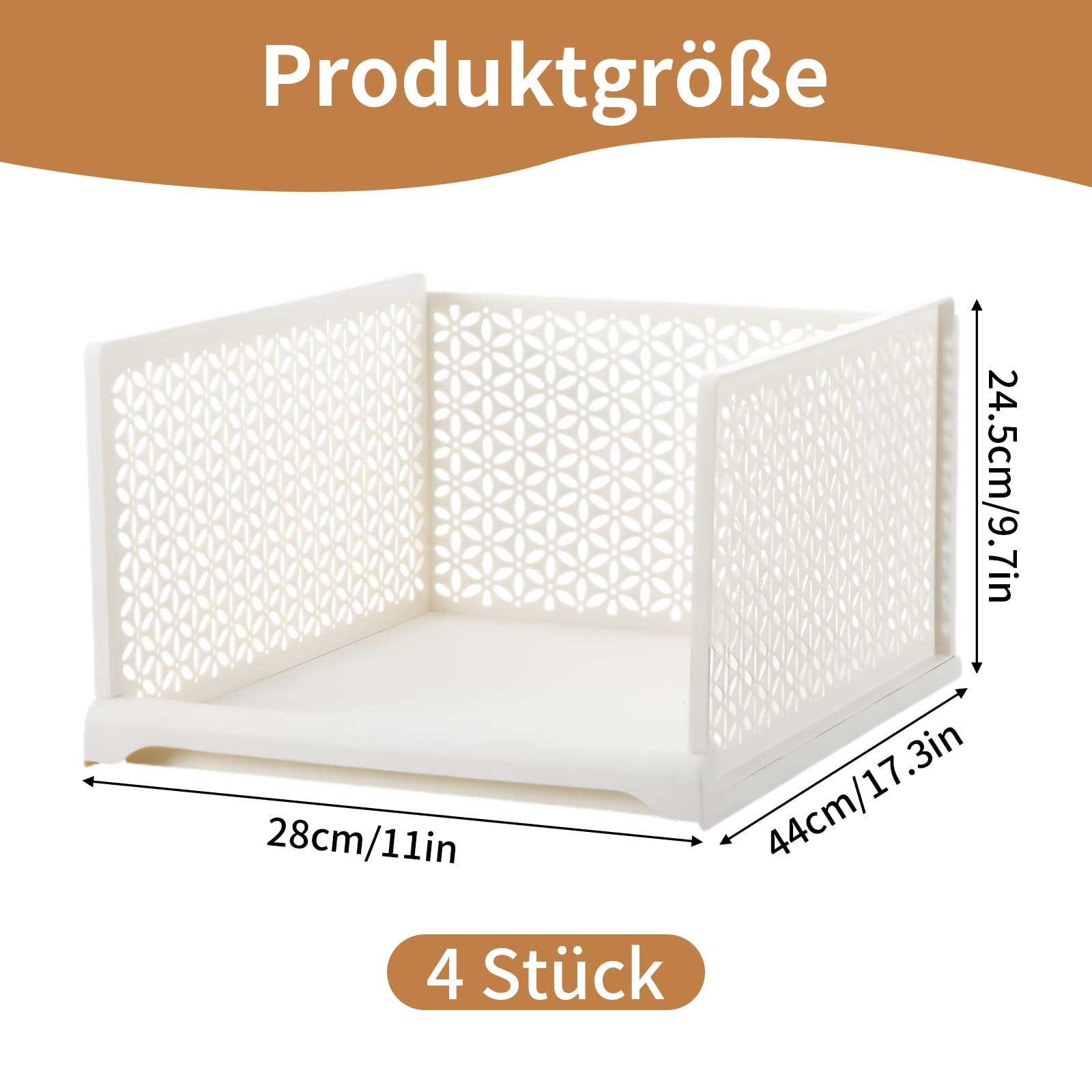 Uncle Yang PP-Material Kleiderschrank Organizer Aufbewahrungsbox – Faltbare Schrank Ordnungssysteme für Schlafzimmer Bad Küche Büro