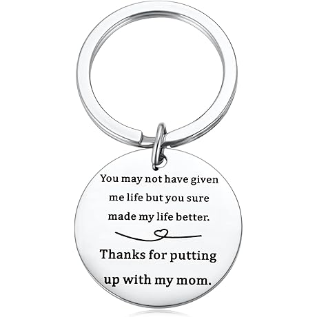 Thoughtful Gift for Step Dad: Bonus Dad Keychain, Honoring Appreciation