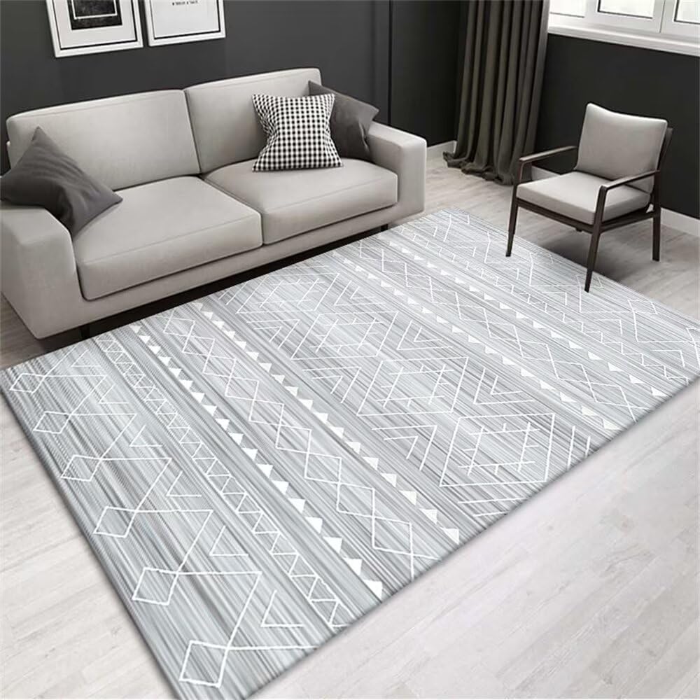 Tapis de chambre à coucher gris 90x150cm idéal pour un intérieur calme sans bruit