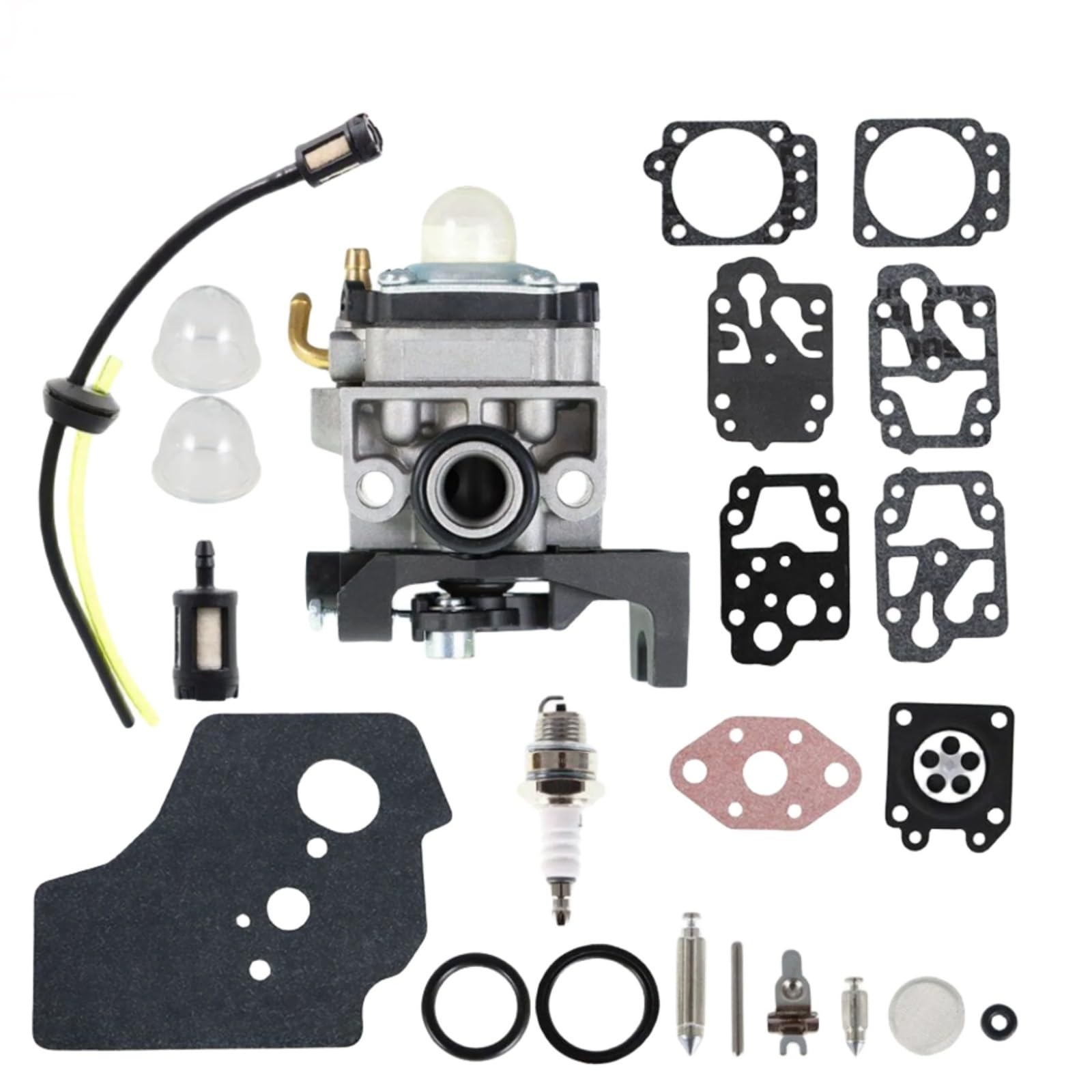 Motore Carburatore Carb Per GX25 GX35 HHT35 HHT35S FG110 GX25N GX25NT GX25T Guarnizione Carburatore Carburatore Per Candela Kit Tubo Flessibile Linea Carburante Tagliaerba Motore 16100-Z0H-825