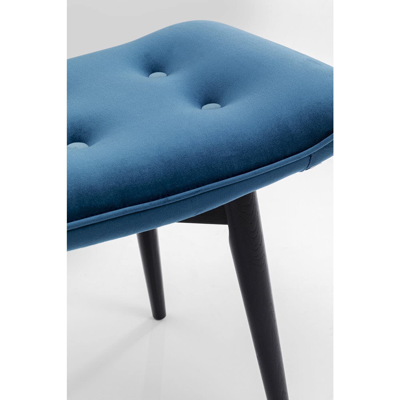 Kare Design Hocker Cherry – Creme Mit Schwarzem Sockel, 37x37x44 Cm, Vielseitig Als Sitz Oder Beistelltisch