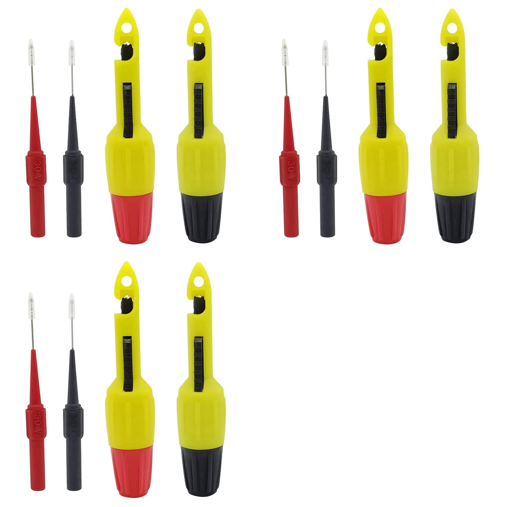 Jnchdghwa As Shown 6 Pack Wire Piercing Probe Insulation Piercing Clip With Insulated Wire Piercing Probe,Inspection Of Automotive Circuits