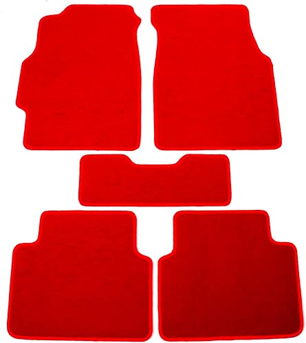 IKON MOTORSPORTS, Alfombrillas compatibles con Acura Integra 1994-2001, ajuste de fábrica, de nailon rojo delantero y trasero, alfombrillas de