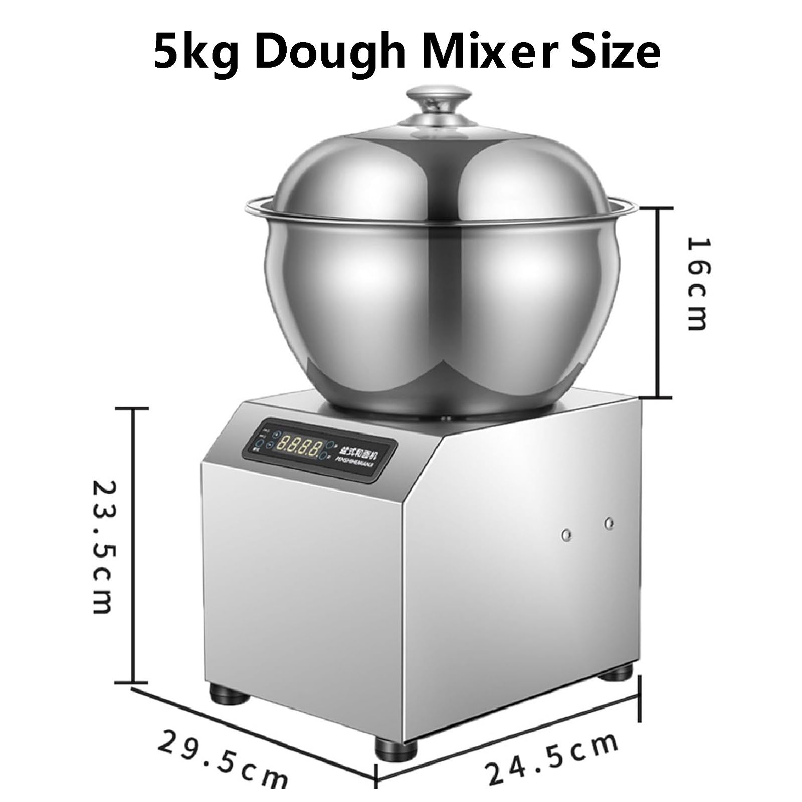 Mezcladoras para Hornear, amasadora eléctrica Comercial, máquina amasadora Multifuncional de Acero Inoxidable para restaurantes y panaderías, 5 kg, 5 kg,5kg