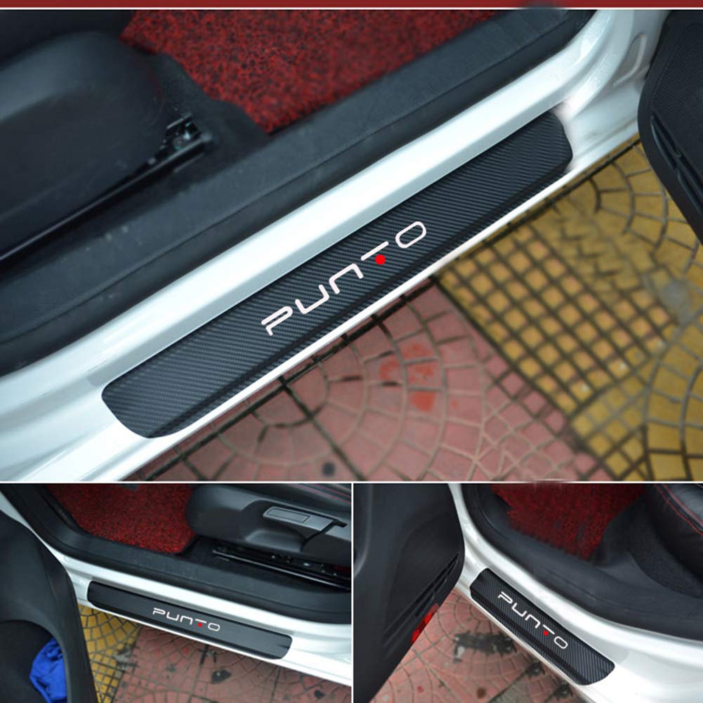 4 Pcs Car Sticker Anti-Scratch Skirting Door Sill Bar Welcome Pedal Shape Decoration Accessories For Fiat Punto