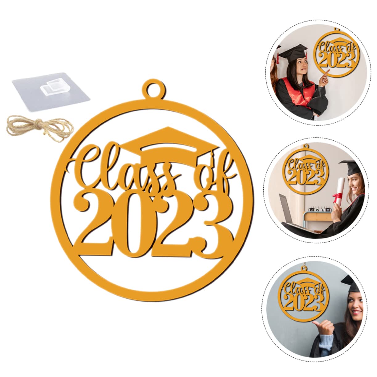 Cabilock Targa in Legno per Laurea Decorazione Parete Porta Accessori Festa Laurea Realizzata Legno Resistente Applicabile Scuola Casa Design Creativo Targa