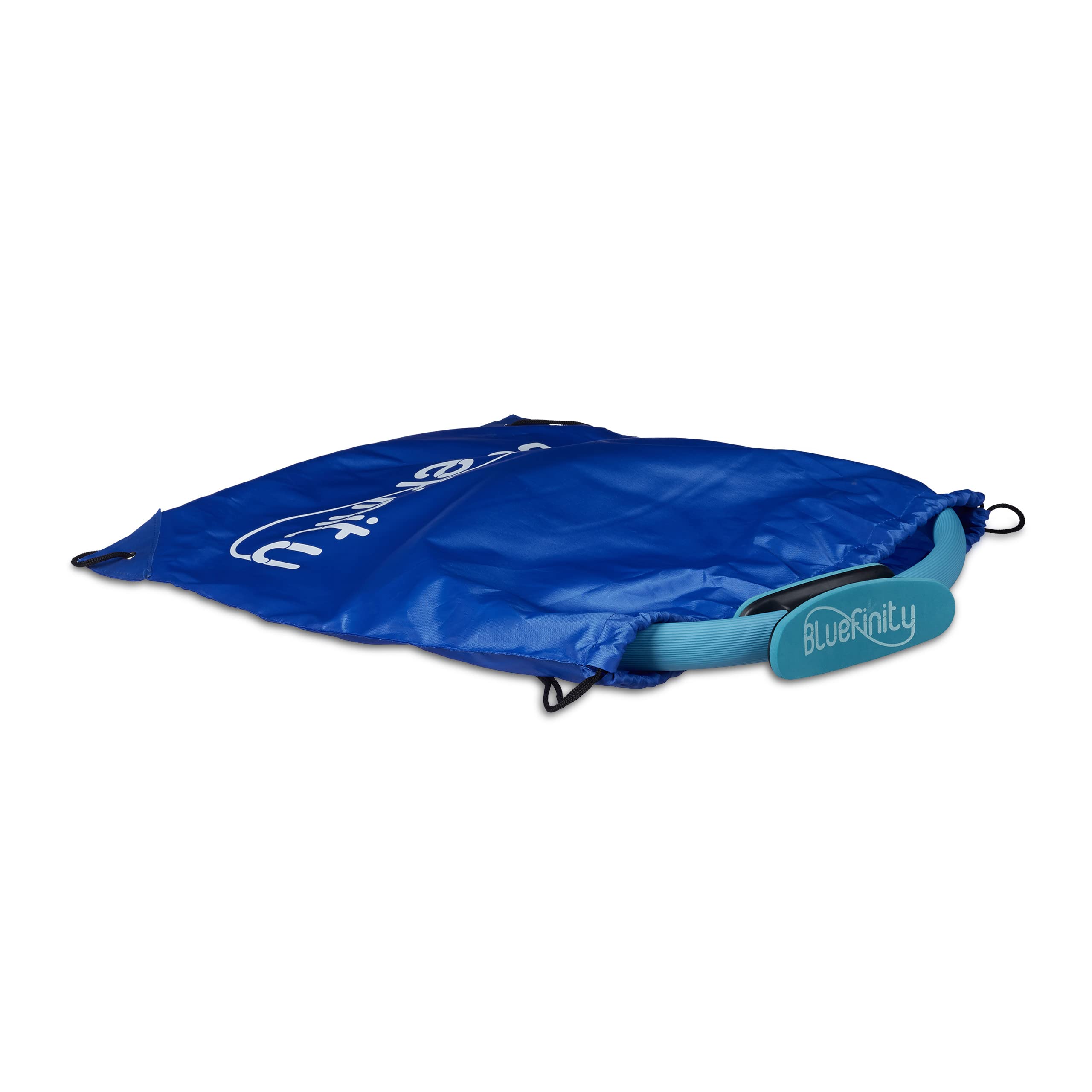 Anneau Pilates 39 cm avec Doubles poignées pour Yoga Mousse rembourré Anneau de résistance, Turquoise