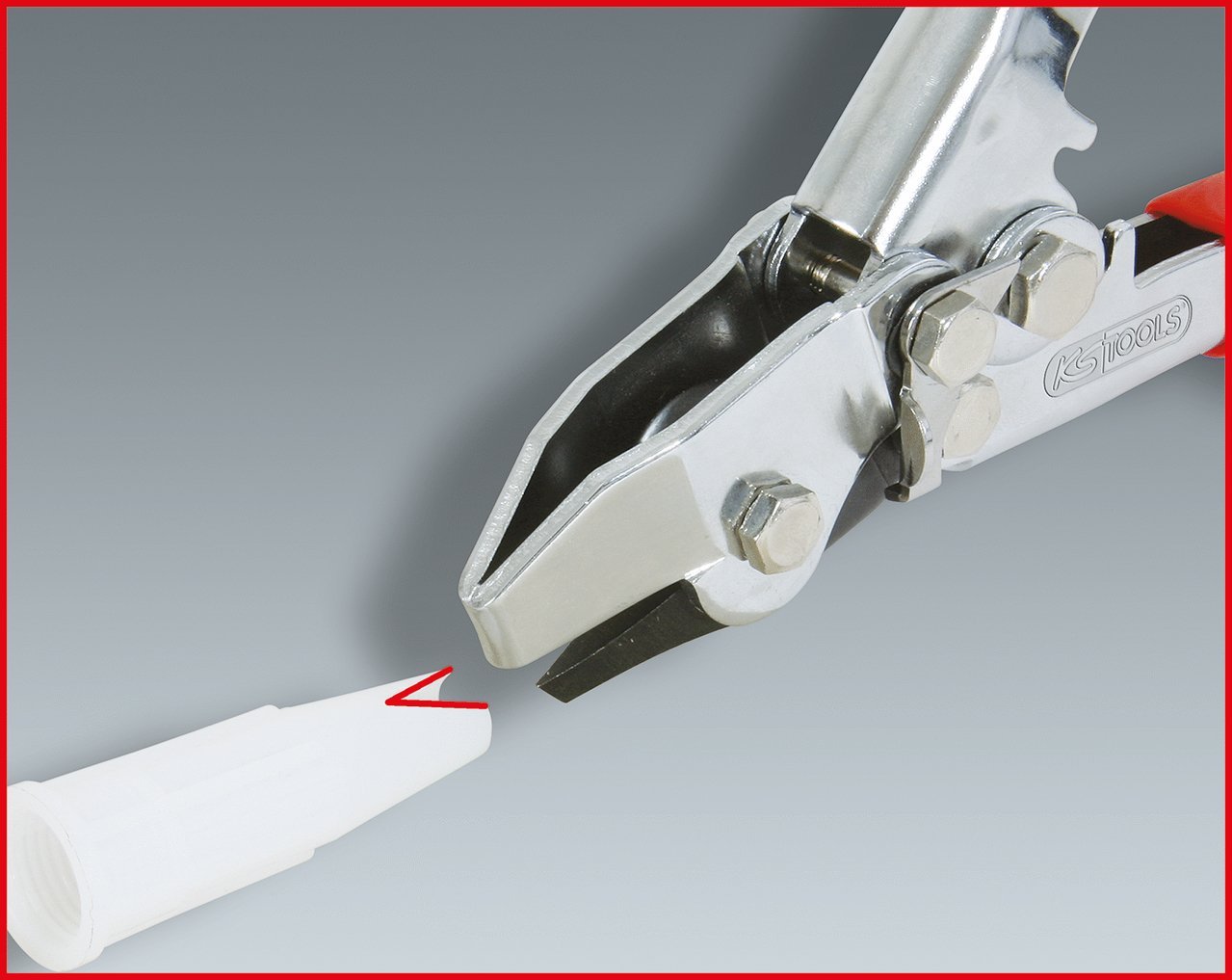 KS Tools 140.2220 Pince à biseauter les canules de colle pare-brise