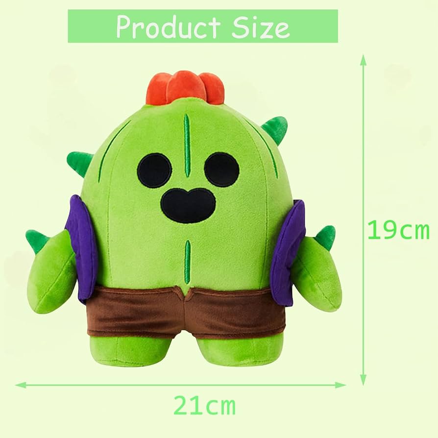 HYDTQCL Brawl Stars Cuddly Toys, 20 cm Spike and Leon Plush