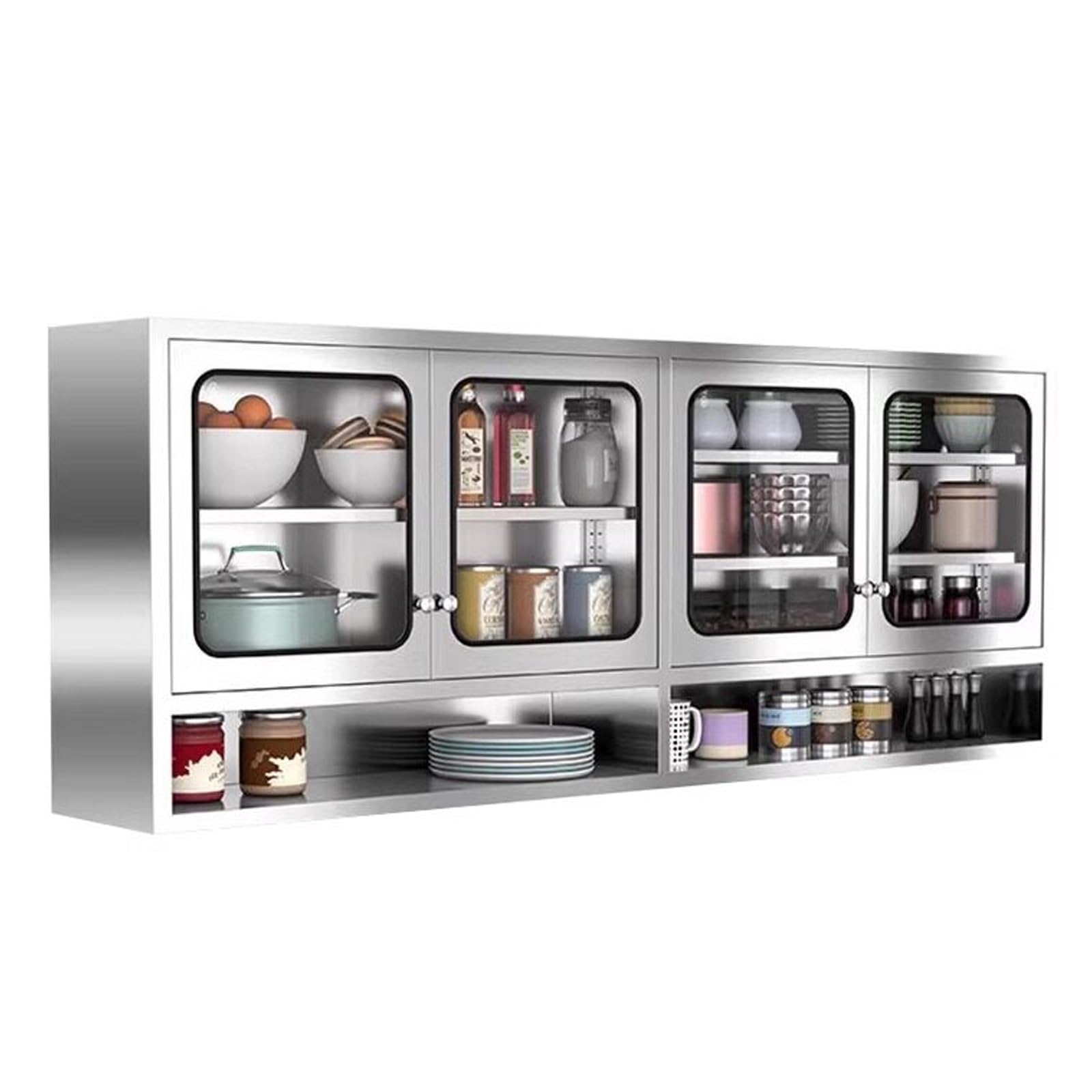Armoire murale acier inoxydable pour cuisine et garage pour optimiser le rangement de la maison