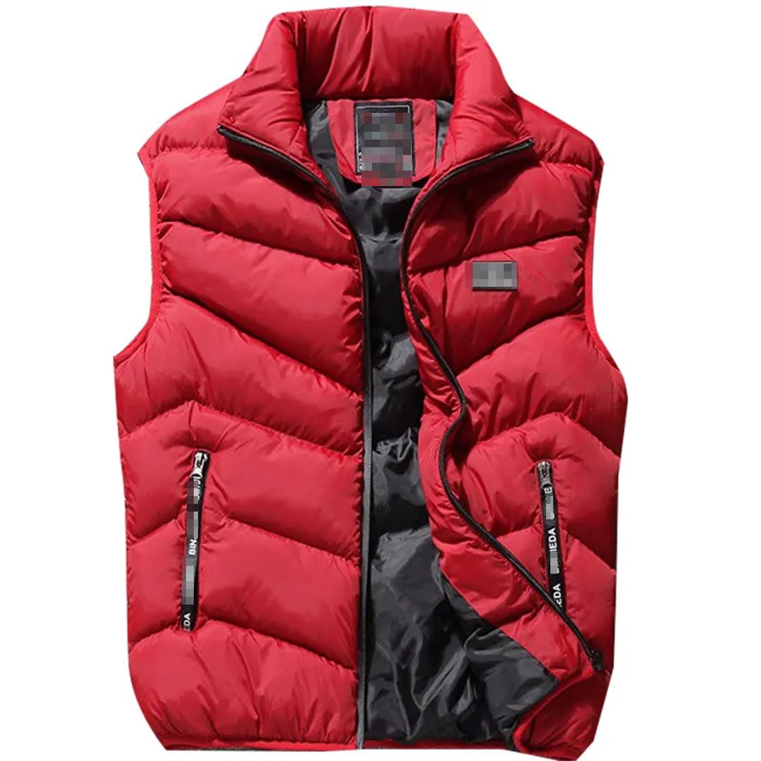 Vogrtcc Chalecos Acolchados De Algodón Para Hombre, Chaqueta Sin Mangas, Chaleco Grueso Informal