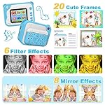 Kids Camera Toddler Camera, Kids Digital Camera Instant Print, 1080P Video Camera for Kids with 32GB SD Card, Childrens Toy Camera Easter Birthday Gifts for Boys Girls 3 4 5 6 7 8 9 10 11 12 Year Old - Image 4