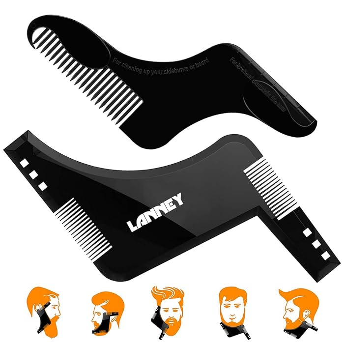 Buy Beard Shaper Template Beard Shaping Tool Styling Comb Stencil for