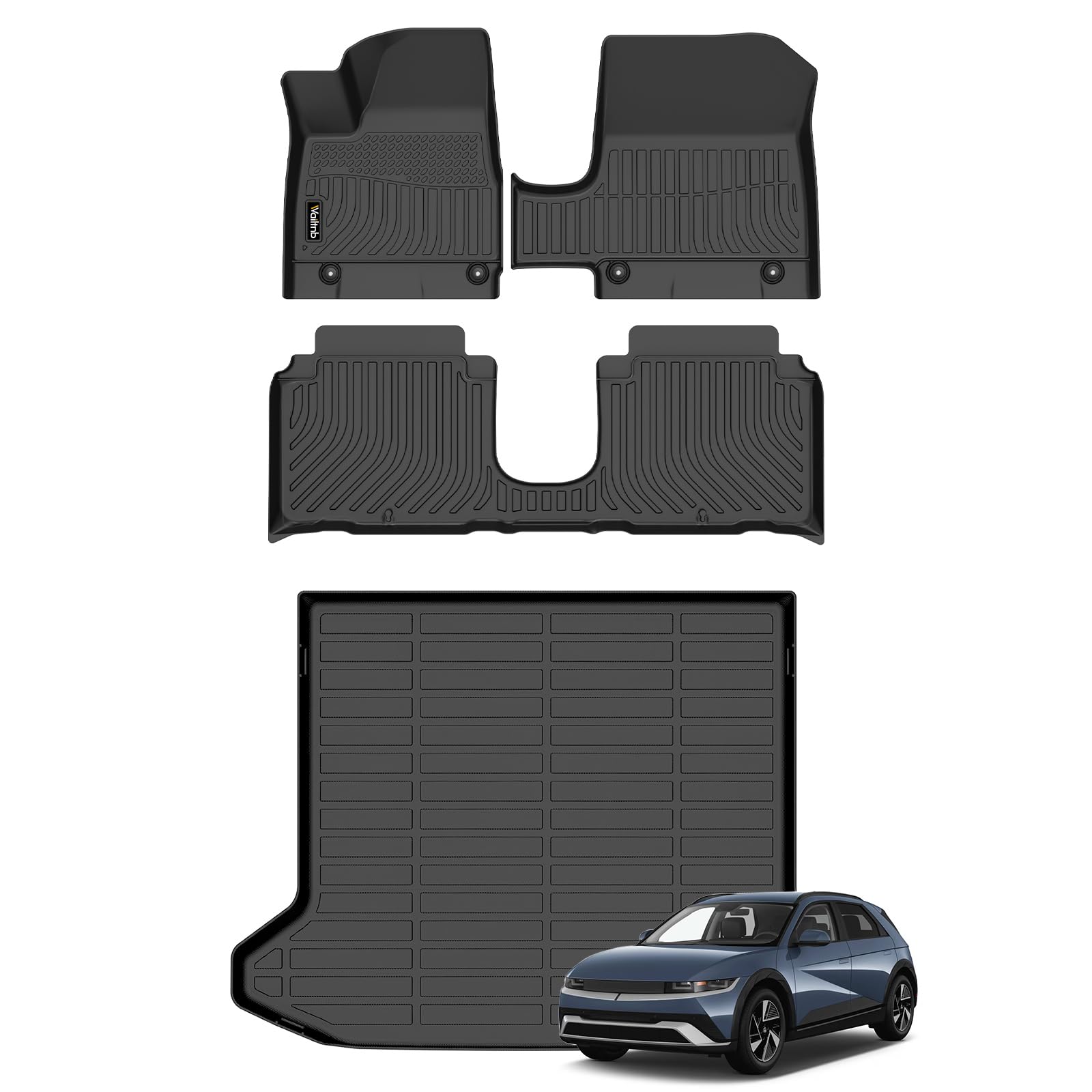Wailtnb- for Hyundai Ioniq 5 Limited 2025-2026 (with Sliding Console) Floor Mat Cargo Liner All Weather Floor Liner Car Mat for Hyundai Ioniq 5 Custom Fit Automotive Full Set Accessories