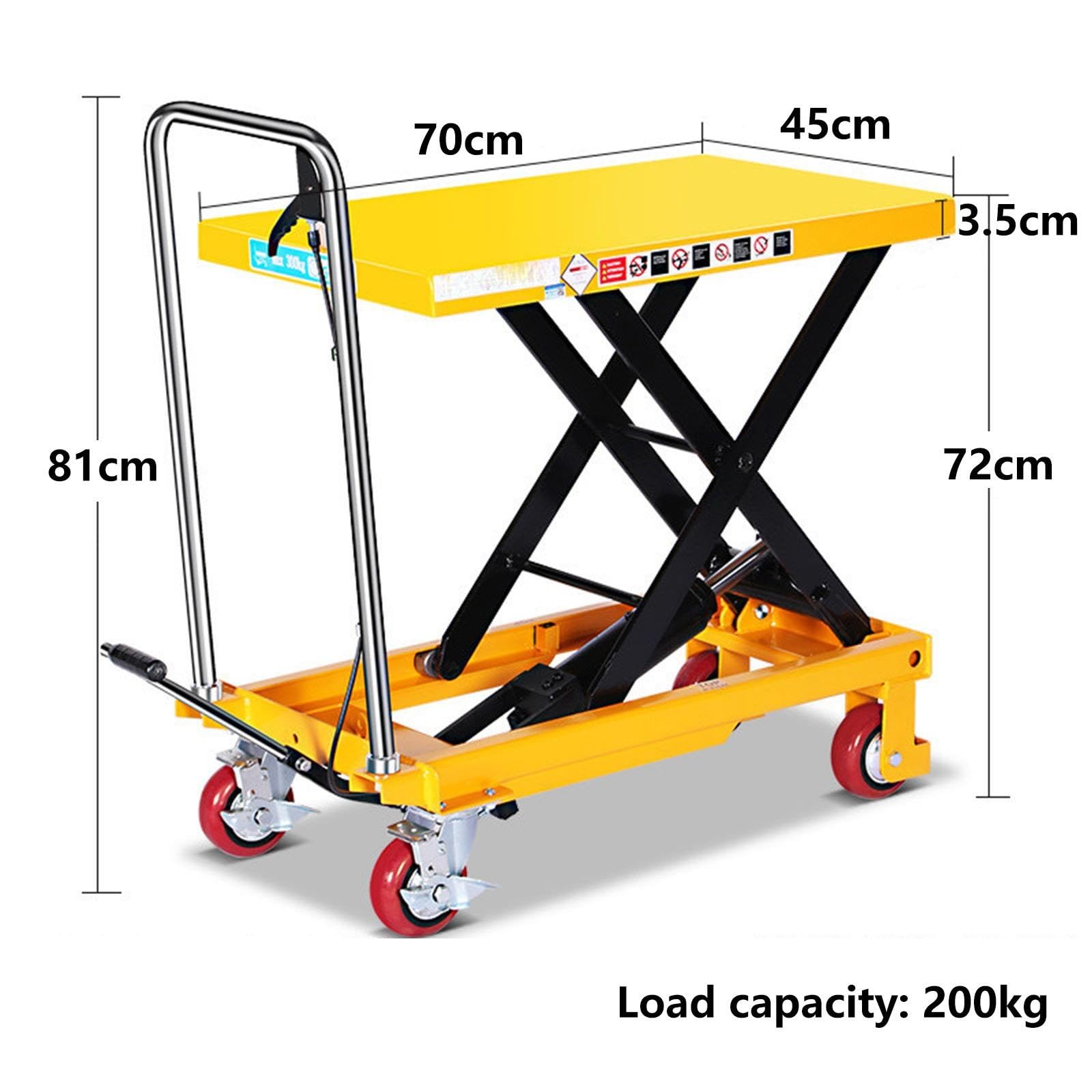 Mesa Elevadora Hidráulica Carro Tijera con Pedal