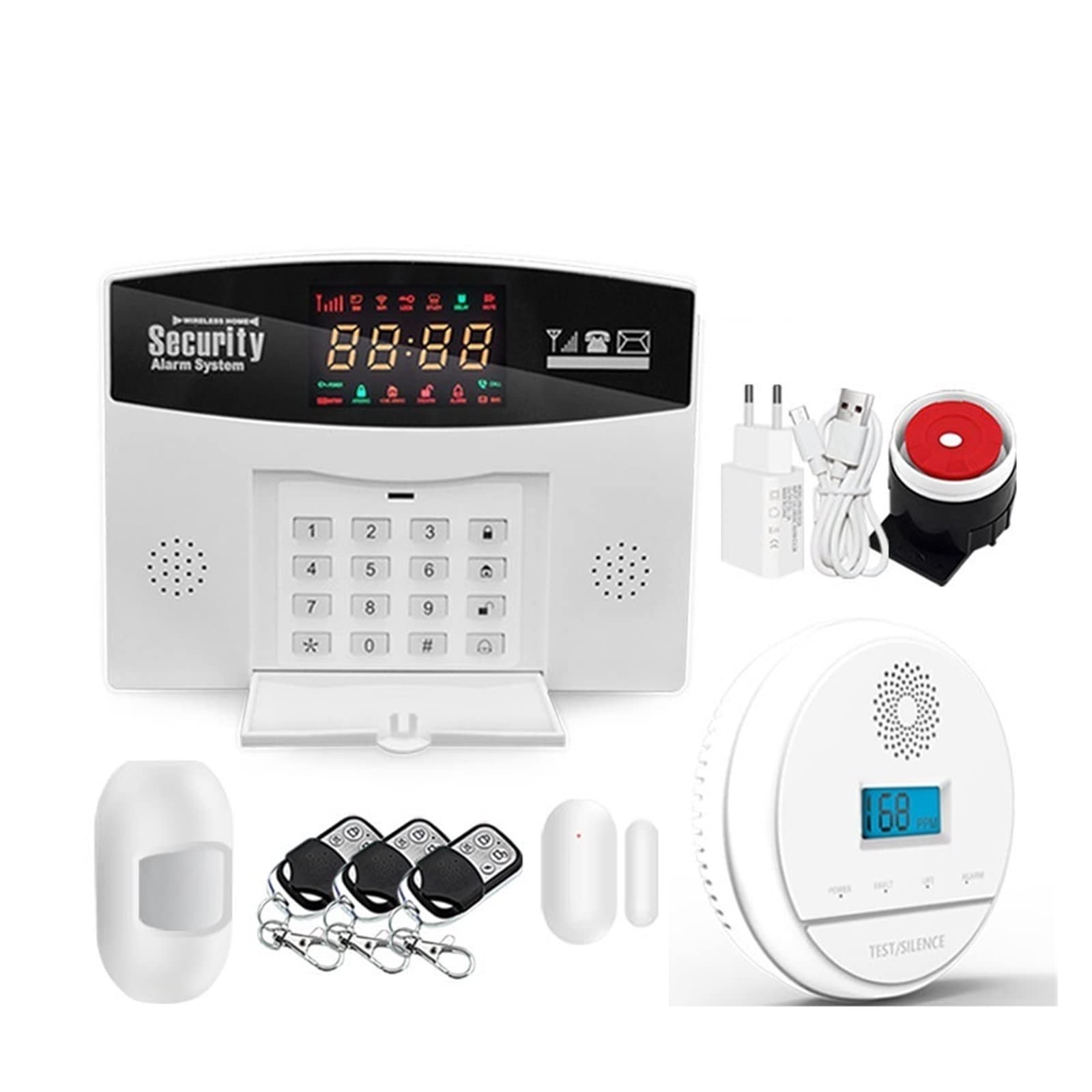 WiFi GSM Système d'alarme Tuya Smart Home Security Alarm 4 Wireless Host App Control(E)