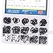Glarks 300-Pieces 10 Size Black Alloy Steel E-Clip External Retaining Ring Washer Assortment Set