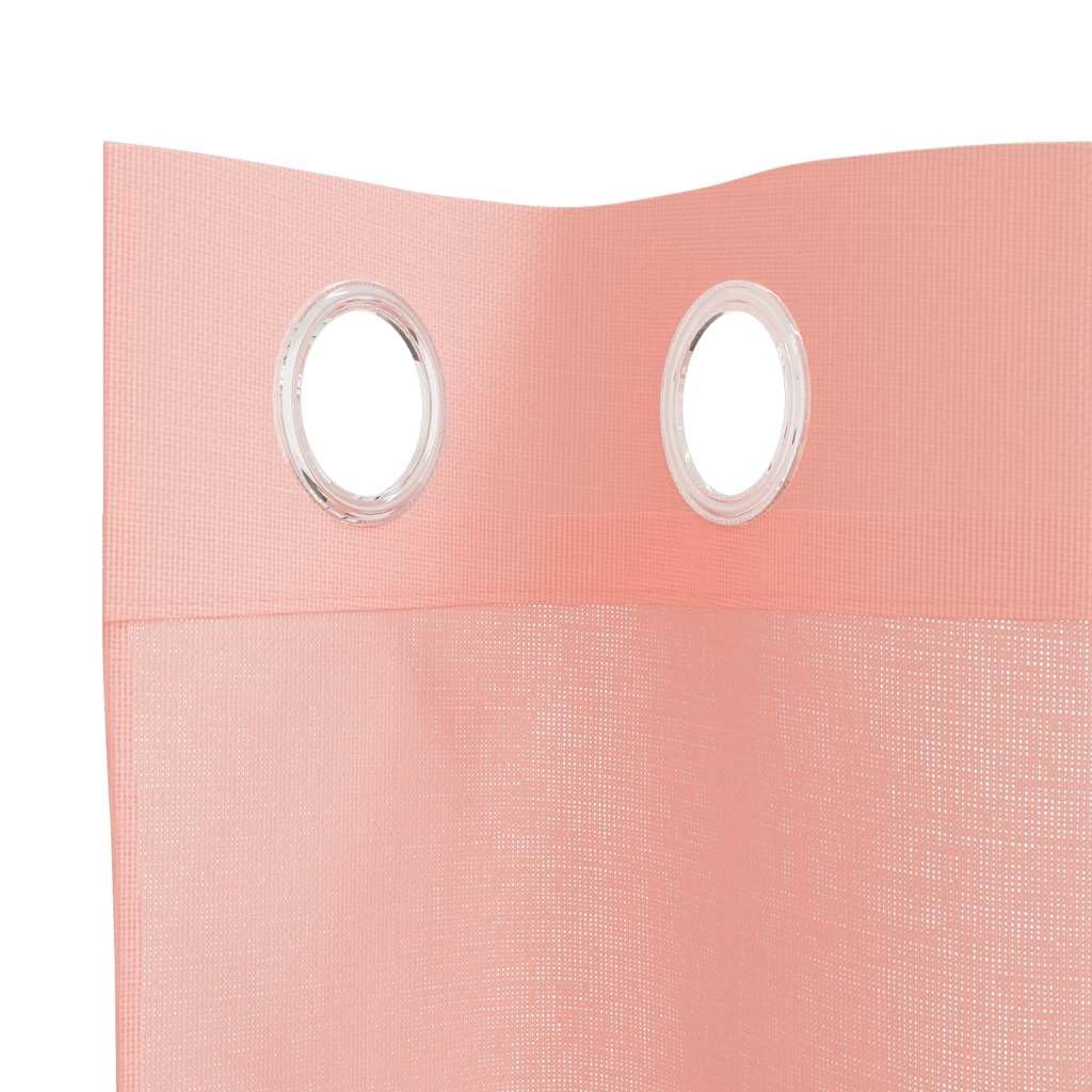 Curtains in voile con grommets, 2 pezzi, rosa, 140 x 140 cm, pannelli semitrasparenti Windows per Living Room, Bedroom, tessuto in poliestere resistente, facile da installare