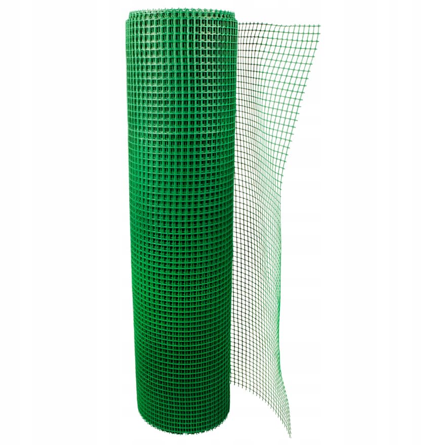 Sillar Recinzione a maglie metalliche Verde 1,2mx25m 320g/mb | Materie prime riciclate al 100% | Dimensioni maglia 16 × 16 mm | Rete per voliere in plastica, rete per uccelli