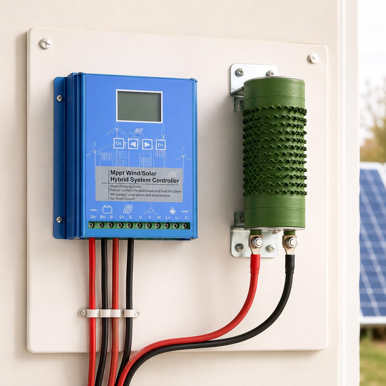 Regolatore di carica solare ibrido da 4000 W, 12 V/24 V/48 V, ricarica automatica con display LCD, vento da 2000 W e 2000 W solare (12 V)