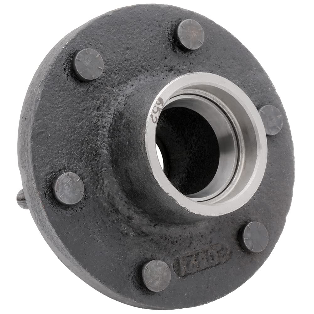 6 Lug on 5.5" - Trailer Axle Idler Hub - HUB 63555 - Fits #84 Spindle - Races Installed L44610 & L68111-3,500 lbs Trailers
