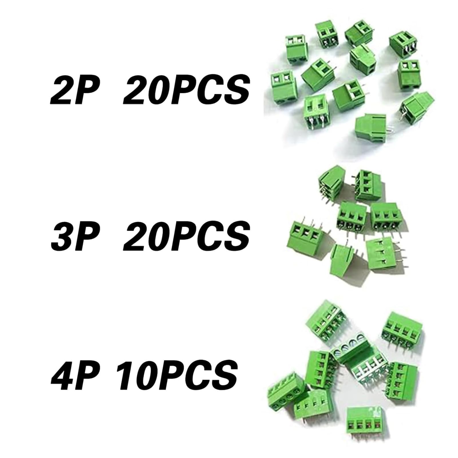 Blocco Terminale A Vite 2 Pin – 80 Pezzi, Passo 5,08 Mm, In Rame E CPV, Per PCB E Sistemi Di Controllo Automatico