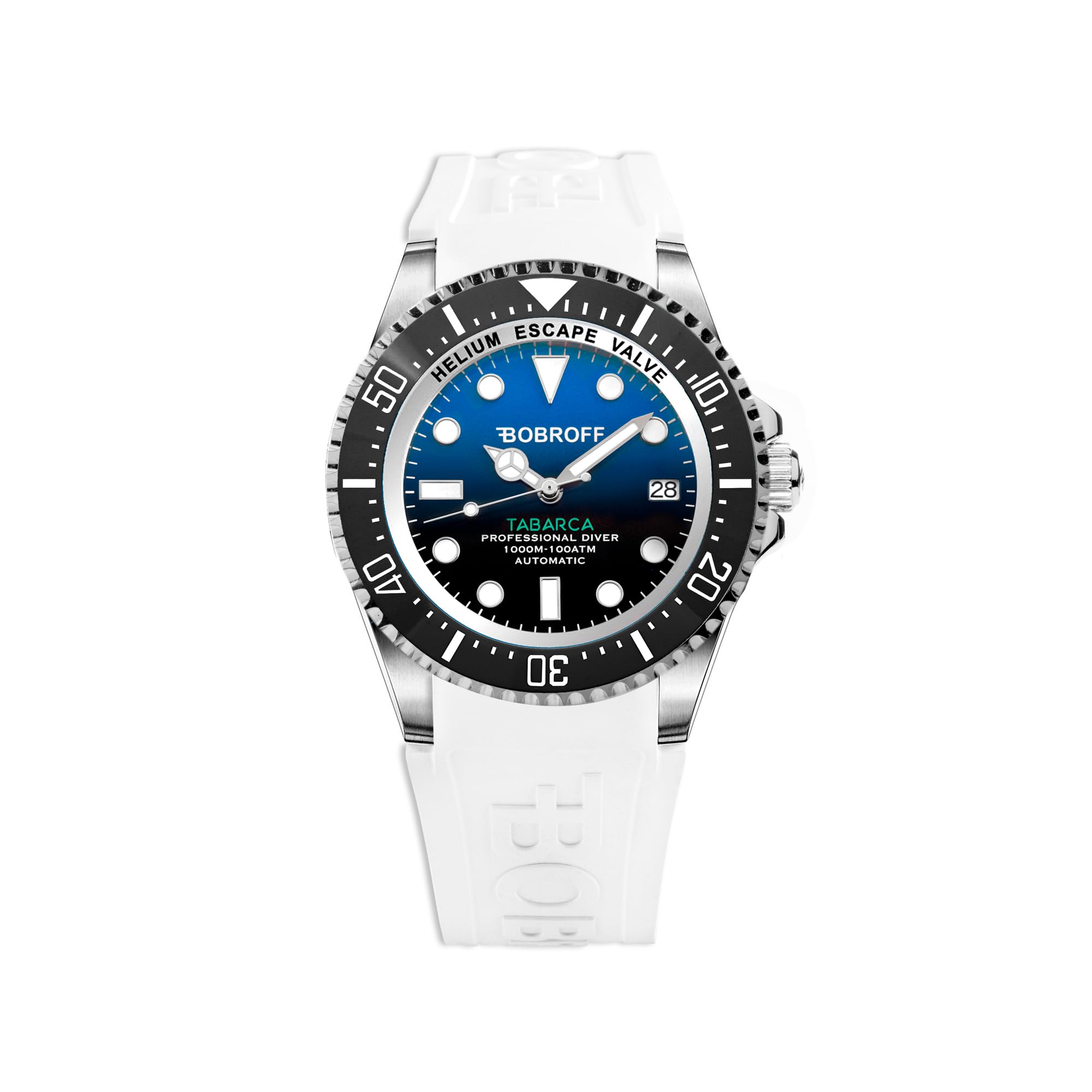 Bobroff Tabarca - Reloj de Hombre automático Diver Profesional de Buceo, 1000 m, Azul, 44MM, válvula de Helio BF0003-BFSTB