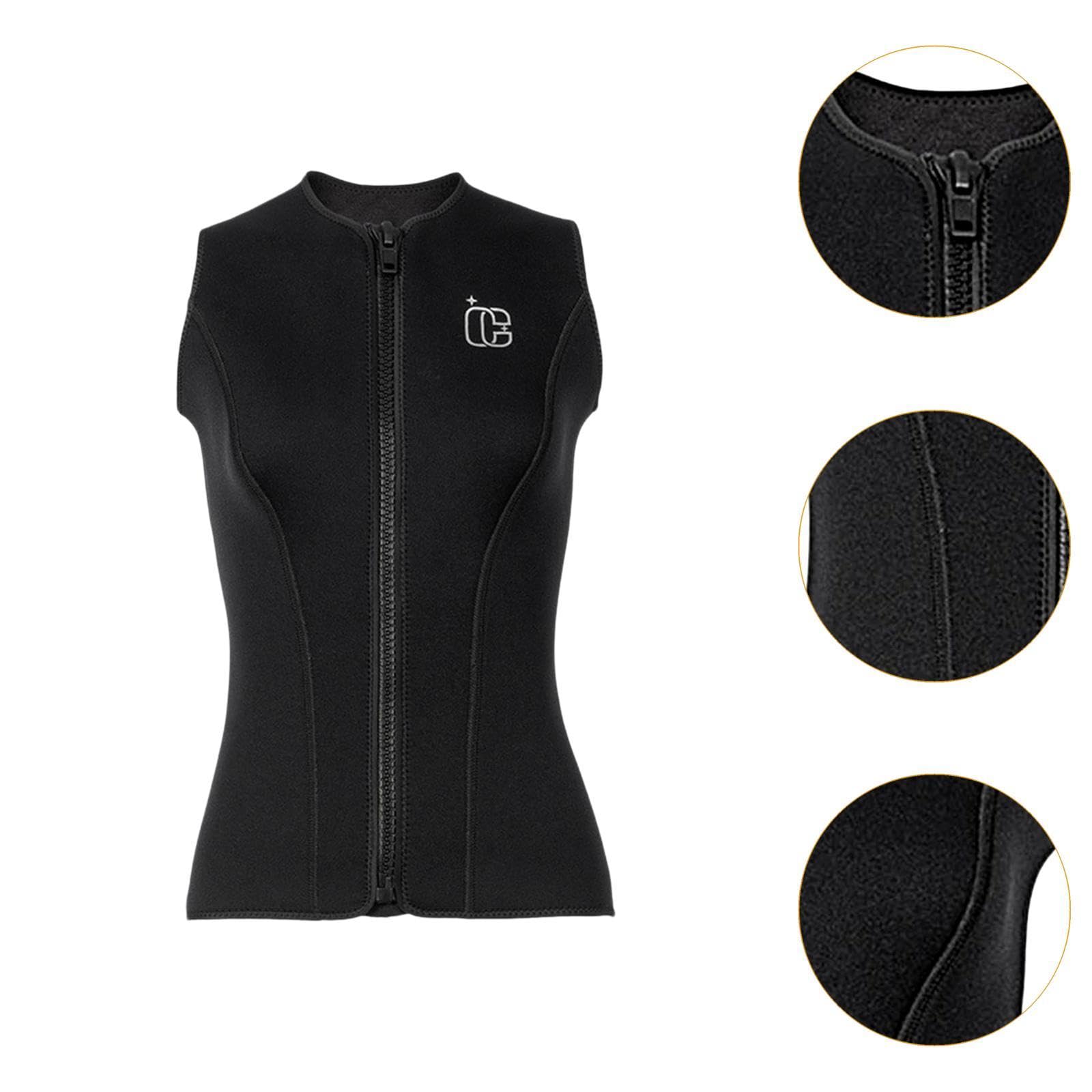 Chaleco de Cremallera de Traje de Neopreno de Superficie para Mujeres para Actividades de Kayak Y Buceo