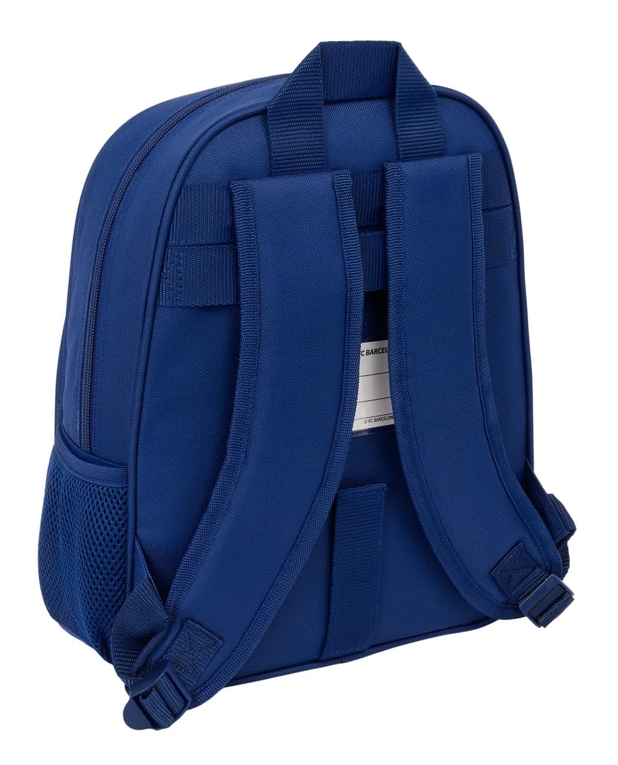 Safta FC Barcelona - Schulrucksack für Kinder, ideal für Kinder verschiedener Altersgruppen, bequem und vielseitig, Qualität und Widerstandsfähigkeit, 27 x 10 x 33 cm, marineblau, M, Casual