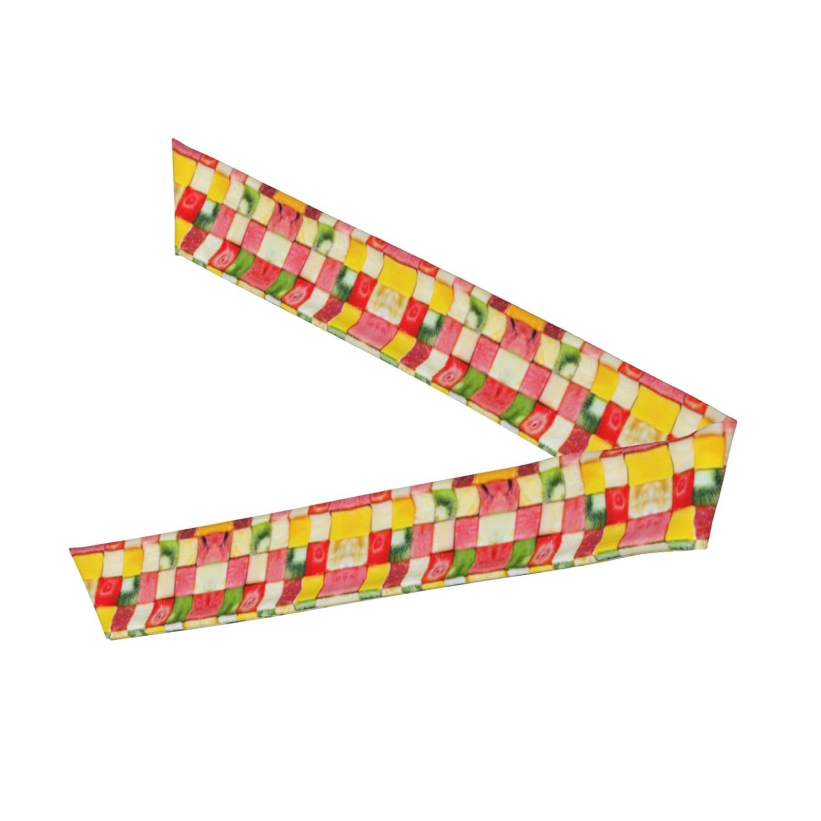 Kiwi Watermelon Exercising Double-Layer Athletic Bandanas Durable Adjustable Sports Sweatband