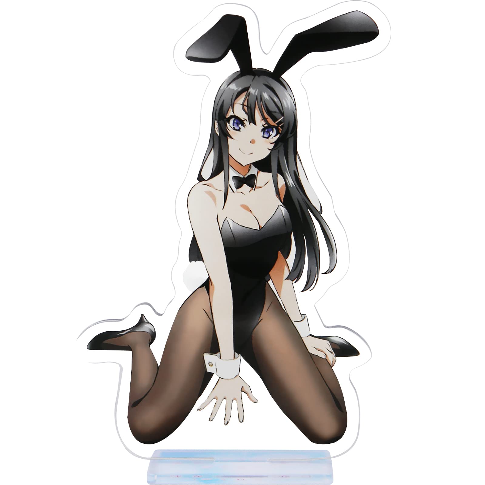 PSMILE Amine Acrylic Printing Character Black Bunny ver Figure Senpai Series Rascal Does Not Dream of Bunny Girl Mai Sakurajima Knee Sitting Figure