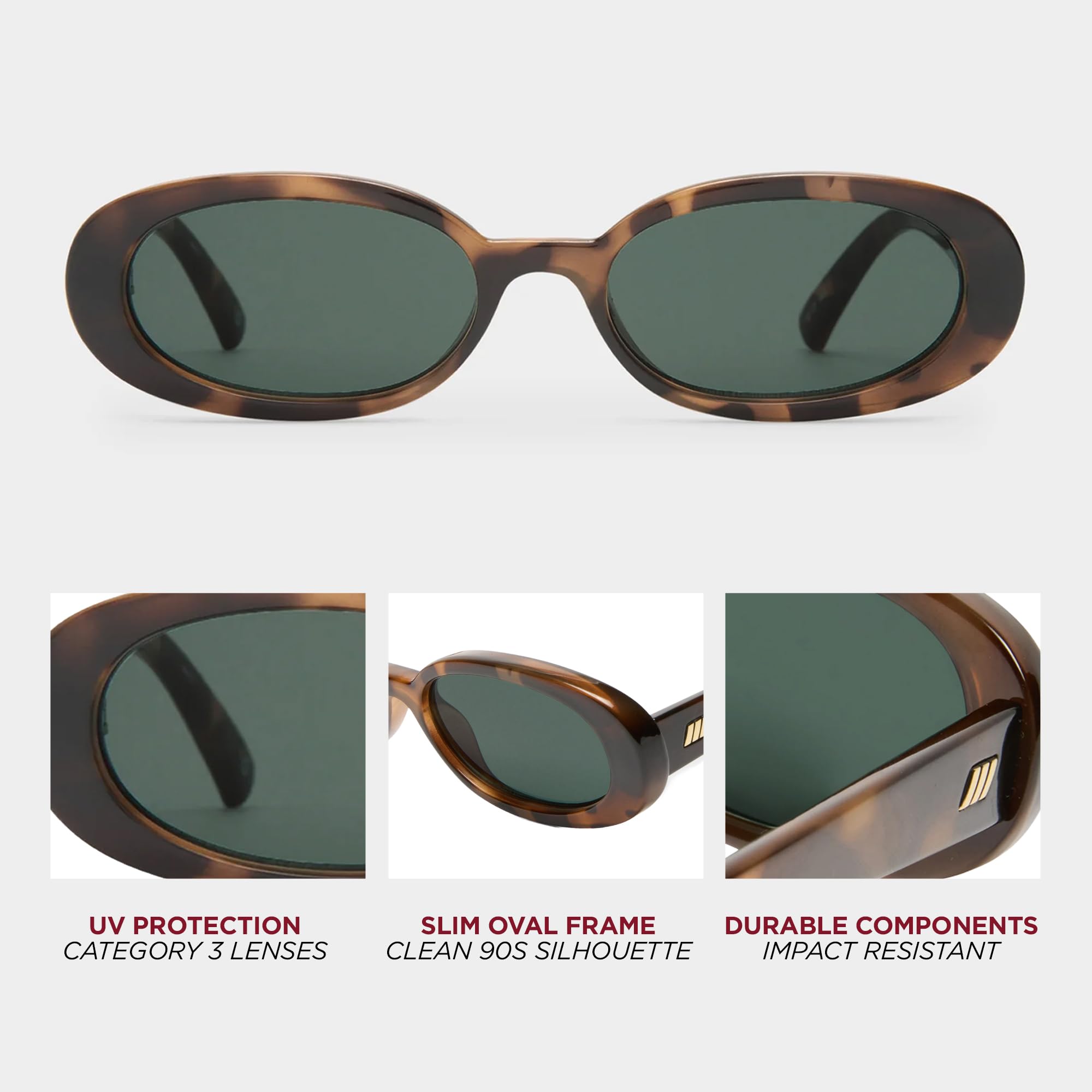 Le Specs OUTTA LOVE - Gafas de sol para mujer, forma ovalada, con alta protección UV