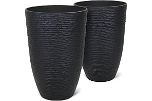 Pair of Worth Garden 21" H Giant Outdoor Resin Planters