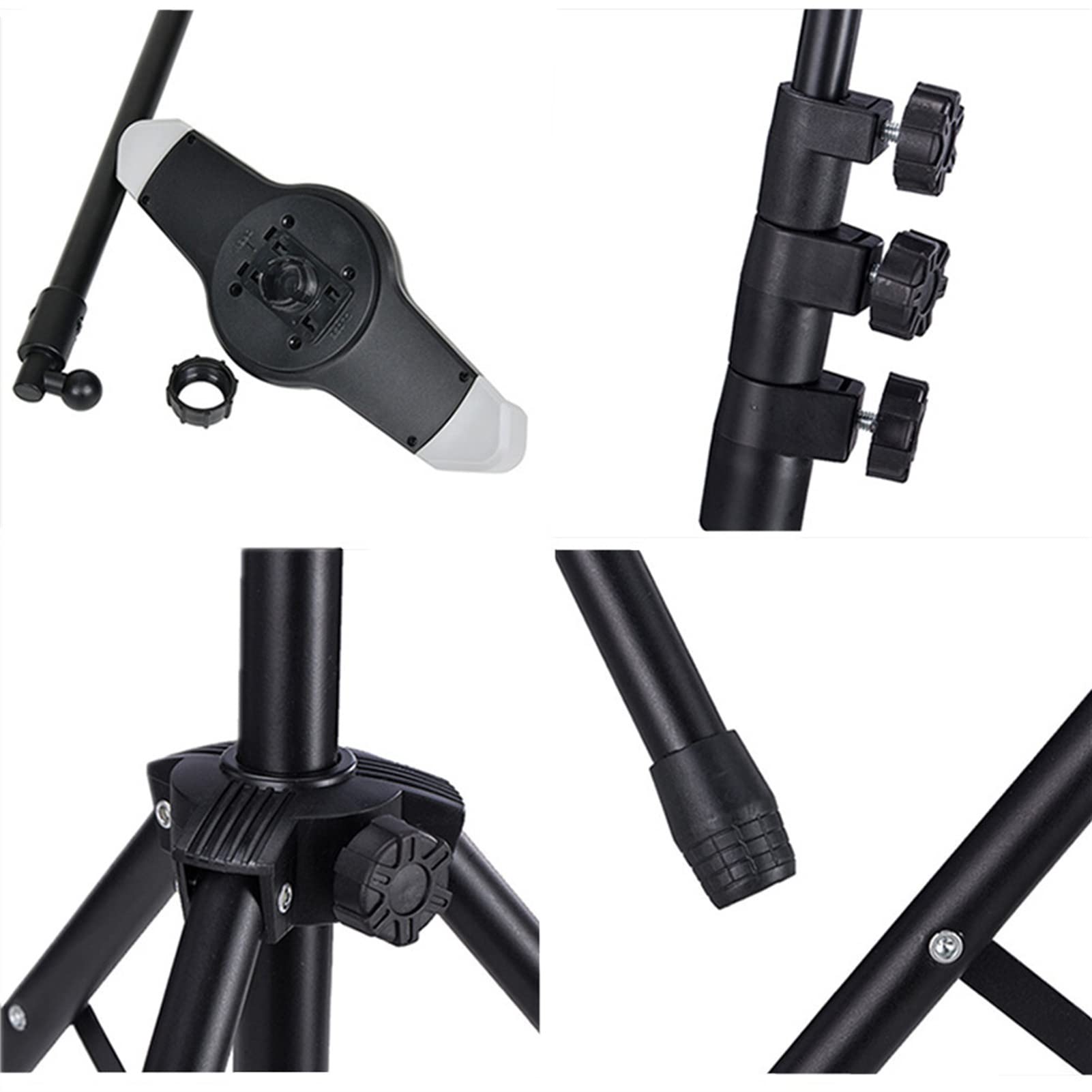 Support Tablette Support de tablette debout au sol, support de trépied de tablette réglable en hauteur, support universel de tablette de tablette pliable for la plupart des smartphones et tablettes Su