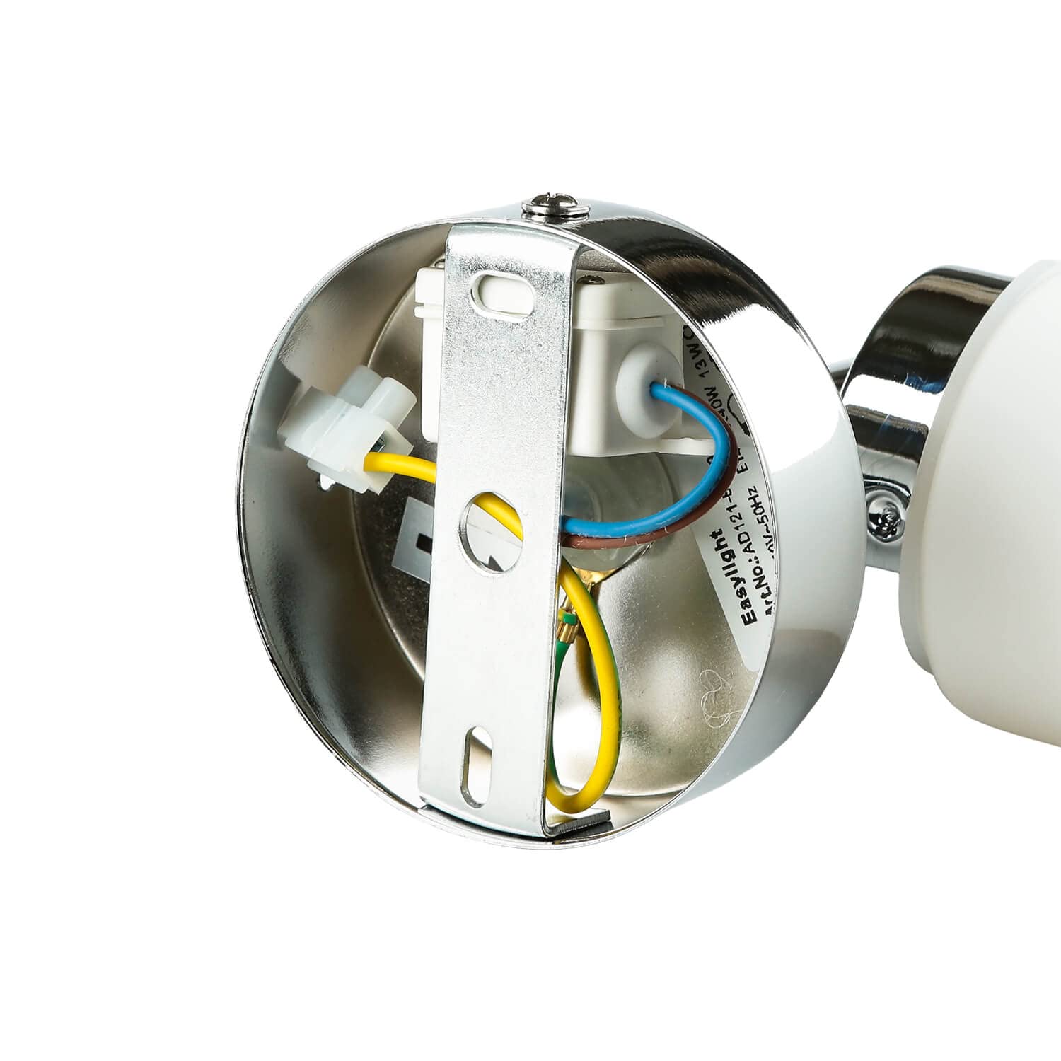Aplique estrecho baño, aplique baño pared, en cromo, metal, cristal, luz espejo, bajo deslumbramiento, E14, H:22 cm, luz difusa, lámpara baño