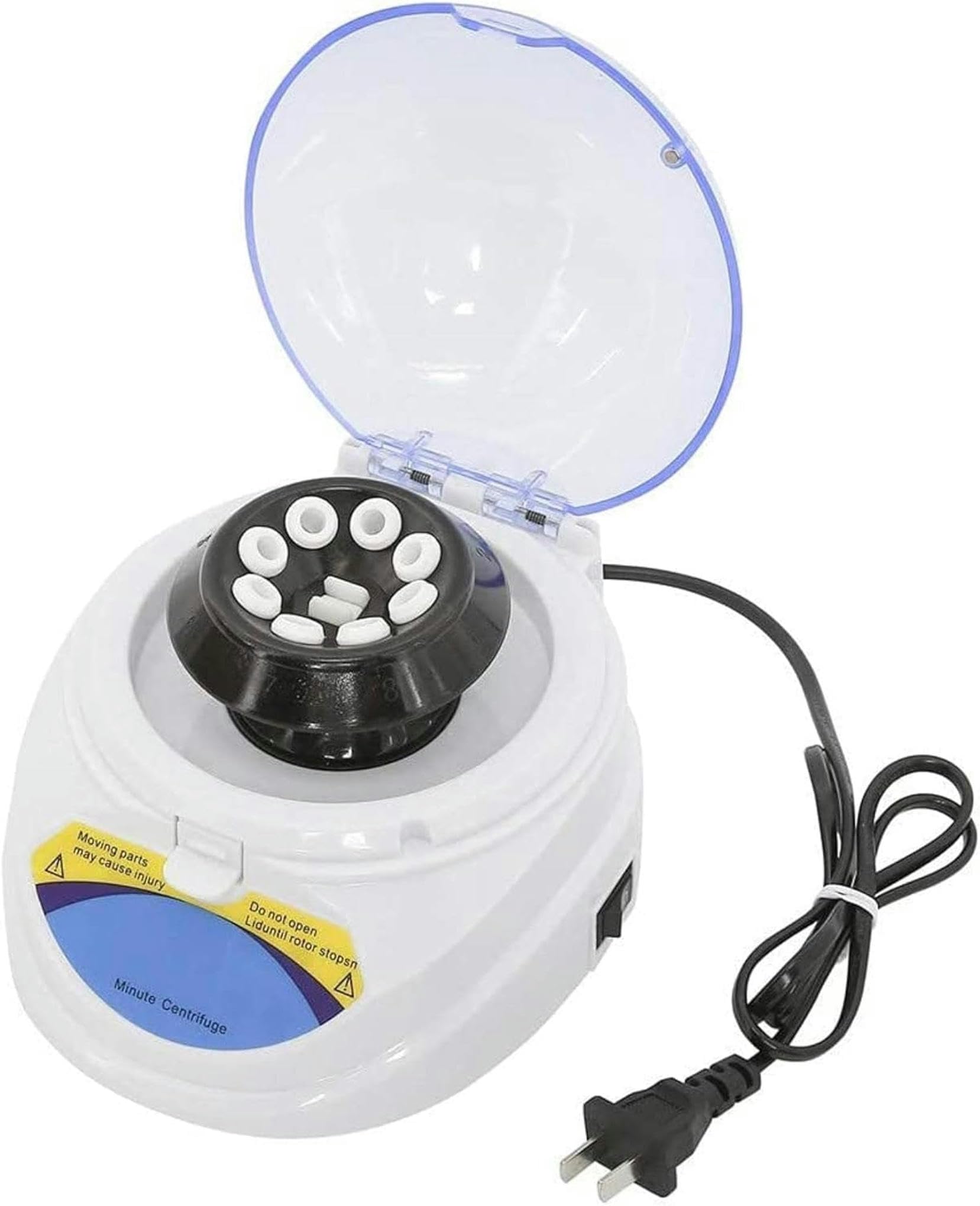 Mini máquina centrífuga Centrífuga de laboratorio clínico de mesa de 4000 RPM con tapa Incluye rotor de 8 posiciones para microtubos de 0,2 ml, 0,5 ml, 1,5 ml y 2,0 ml para biología, química medicinal