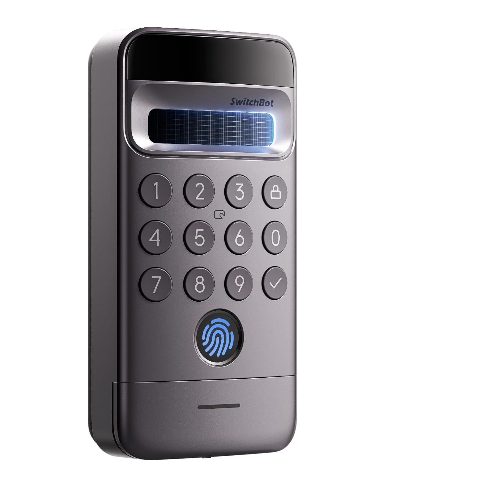 SwitchBot Keypad Vision Pro - Serratura Intelligente con Riconoscimento Facciale 3D, Accesso Senza Chiave via Volto, Impronta Digitale e Password Virtuali, per Sicurezza Domestica