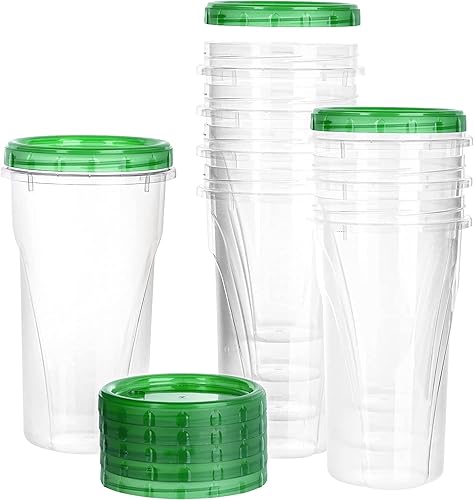 Recipientes transparentes de 48 onzas con tapas a prueba de fugas, color verde, recipientes herméticos y reutilizables para almacenar alimentos con