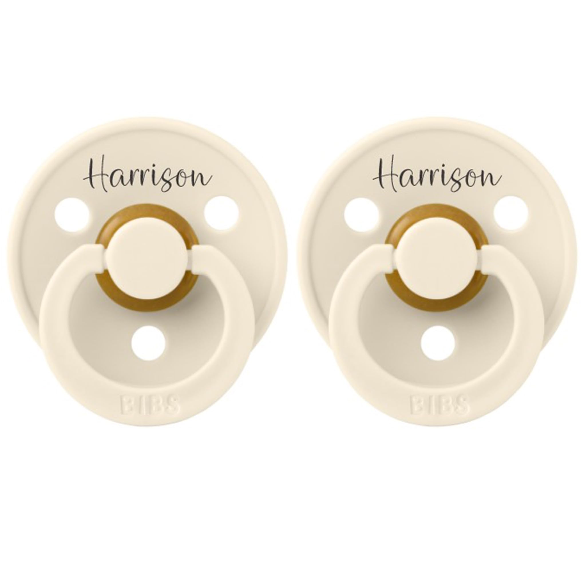 Bibs Colour *2-Pack* Personalised Dummy Pacifier Soother, Natural Rubber
