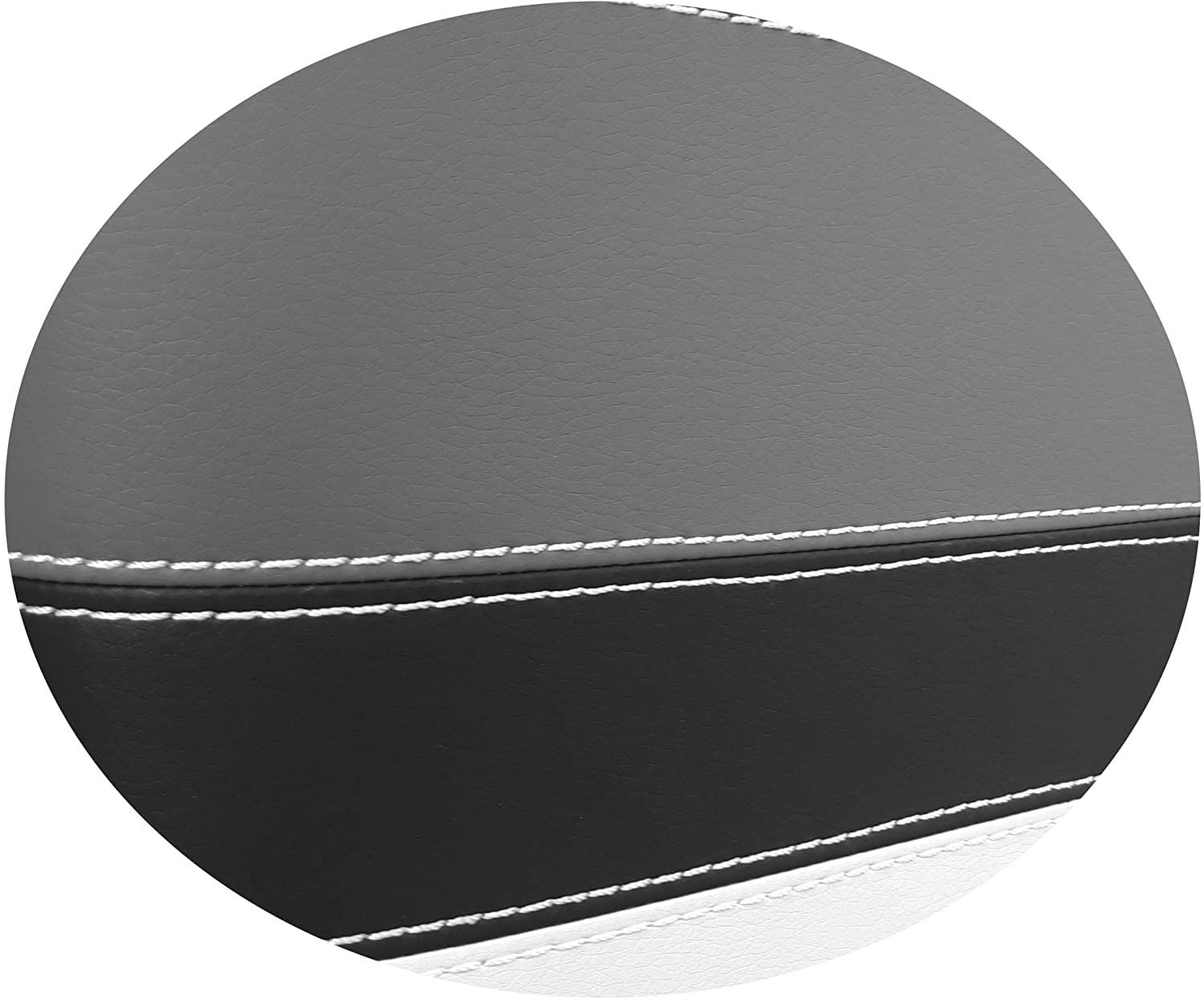 ONEK-DECCO Cabecero de Cama tapizado en Polipiel Mod. Bristol, Acolchado de Espuma,de niño, Juvenil y Matrimonio, Cabezal de Colgar Altura 70cm. (150x70, Blanco-Negro-Negro)
