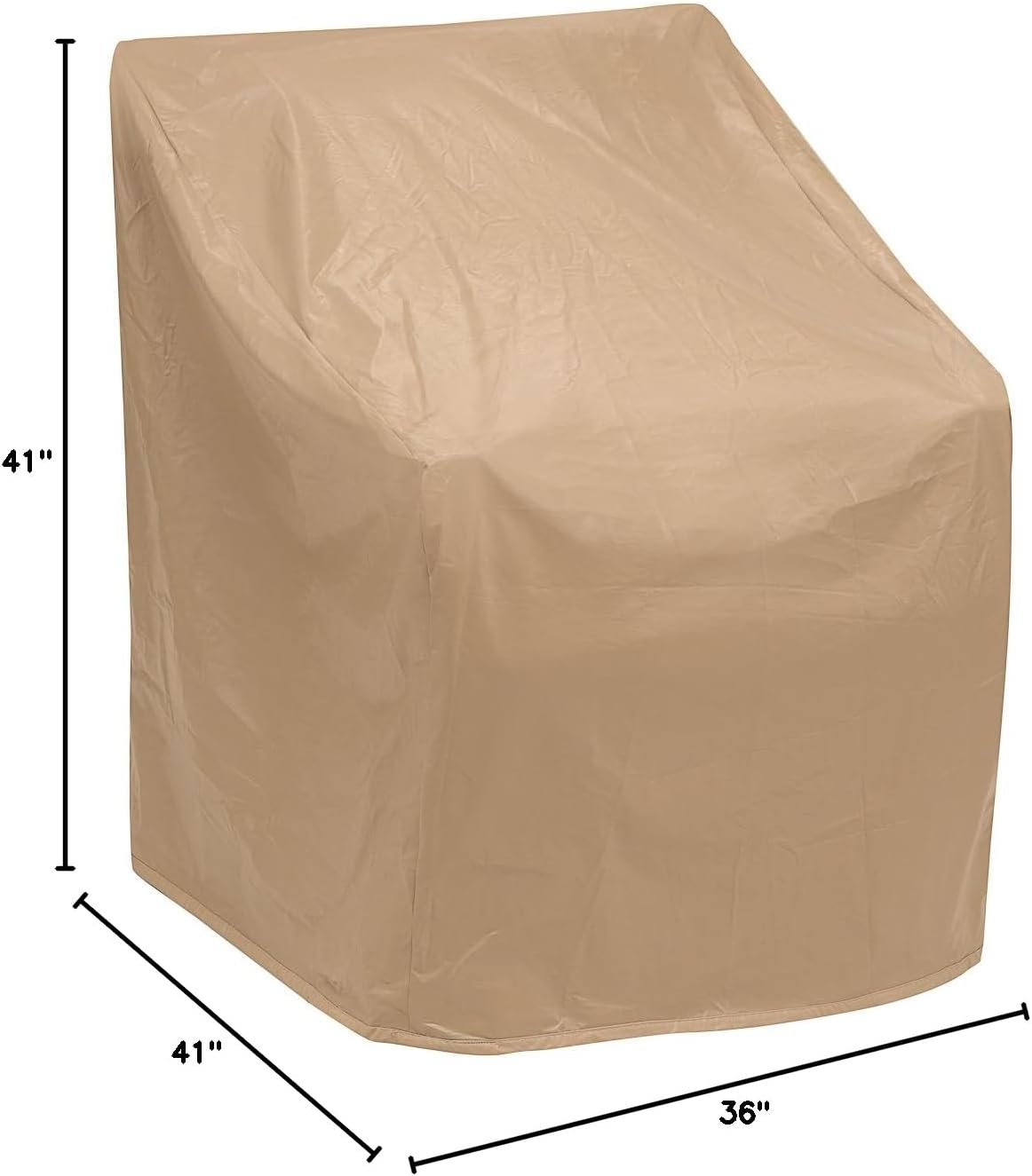 Protective Covers Weatherproof Stacking Chair Cover, Tan , 28.5" L X 35.5" W X 46" H - 1163-TN : Patio, Lawn & Garden