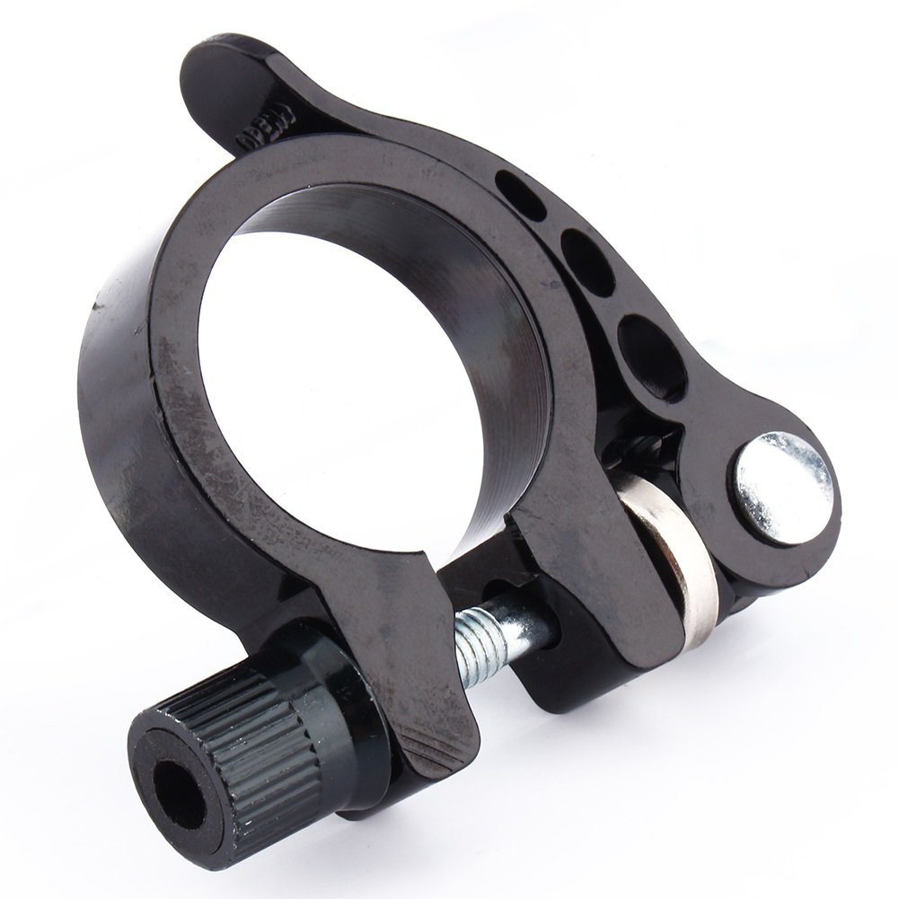 VGEBY Zacisk siodełka rowerowego, zacisk sztycy ze stopu aluminium, do rowerów 30,4/30,8/31,6 mm, czarny, 31,8