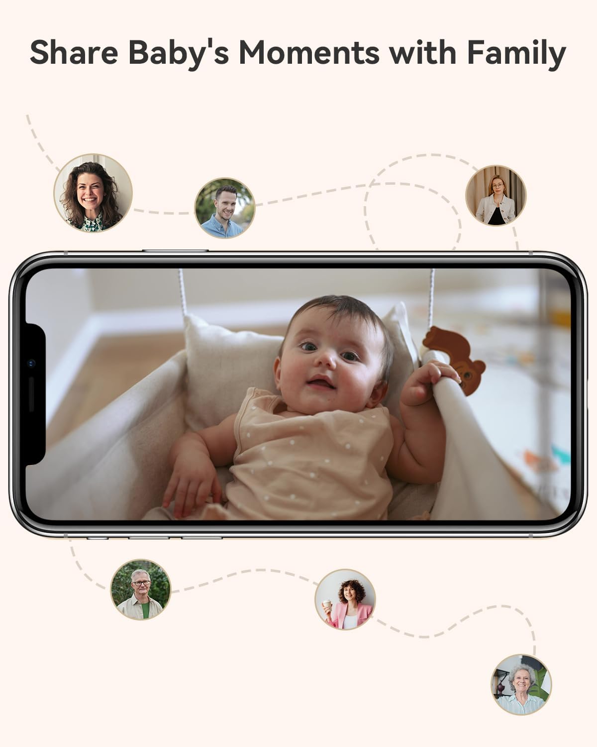 Imou 2.5K (4MP) Kameraövervakning WiFi Inomhus 360 ° Kamera Ansluten Smartphone Människodetektering AI Smart Spårningssiren Tvåvägsljud Privat läge Kompatibel Alexa för Baby/Husdjur